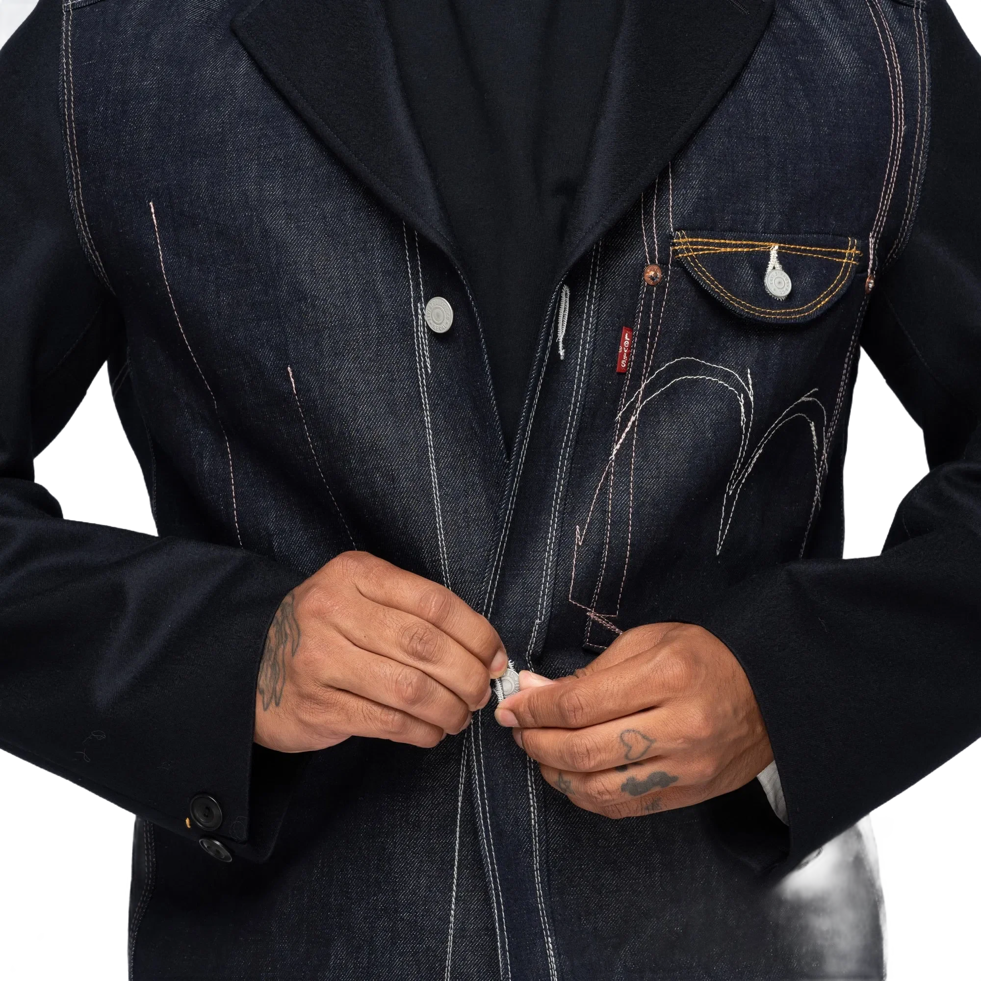 Junya Watanabe x Levi's Denim Wool Blazer Navy/Grey WN-J201-051