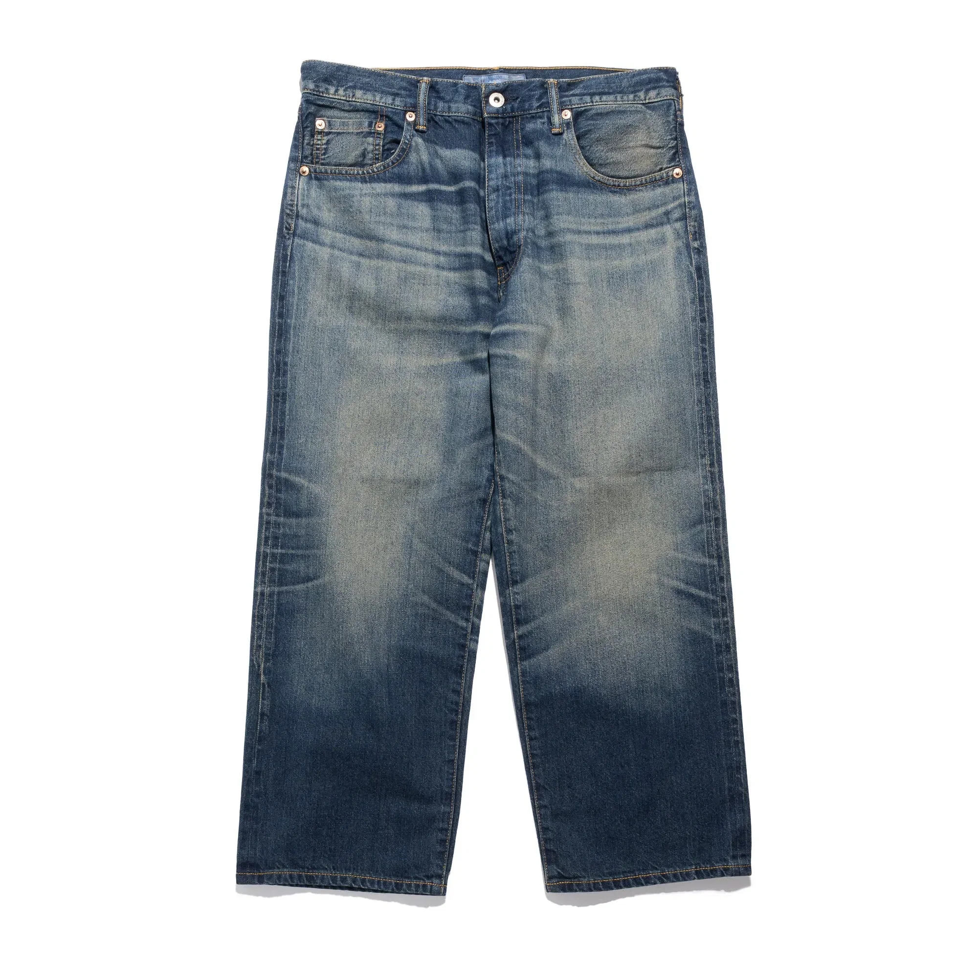 Junya Watanabe JWM Cropped Jeans Vintage Wash Blue WO-P020-051-2