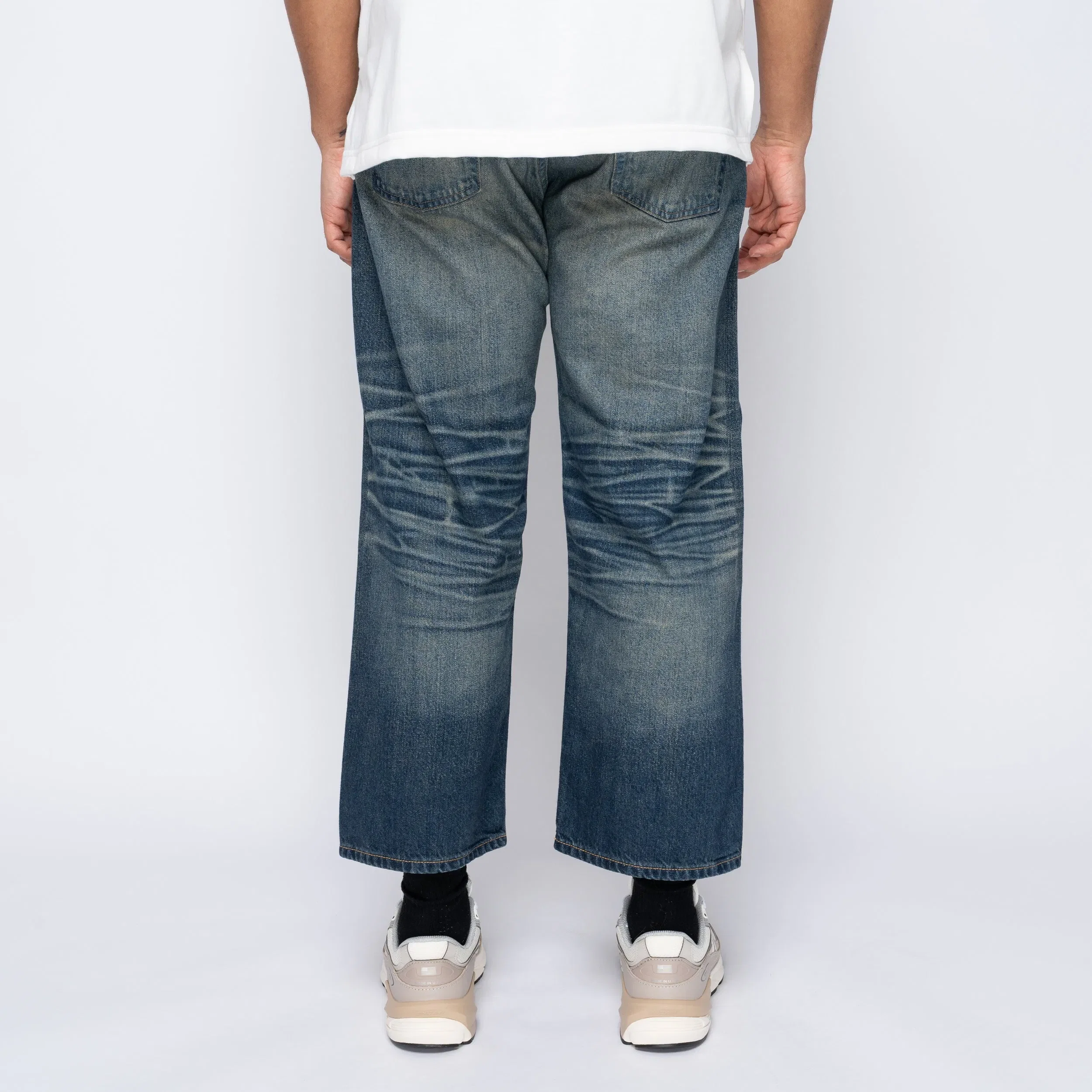 Junya Watanabe JWM Cropped Jeans Vintage Wash Blue WO-P020-051-2