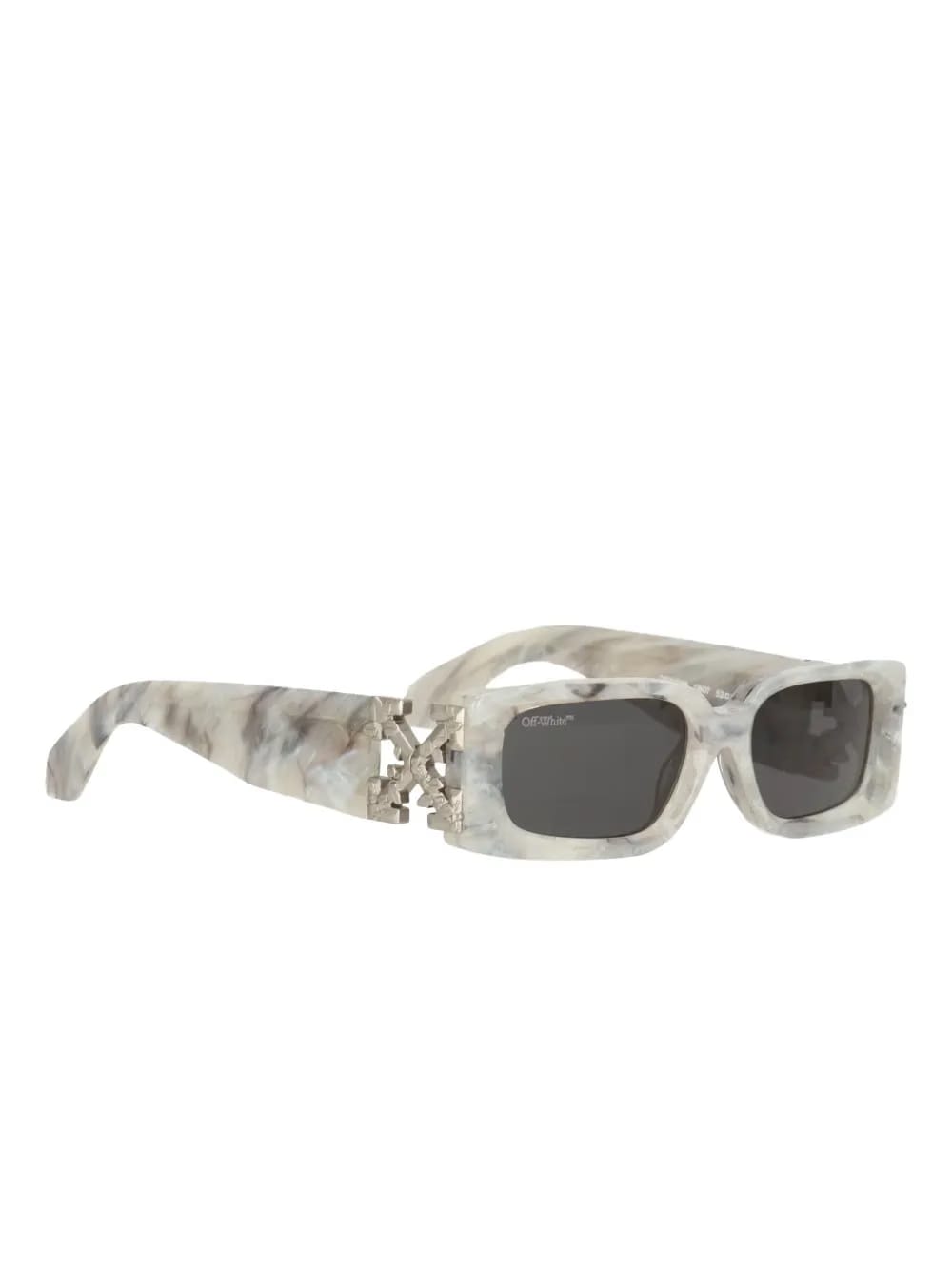 marbled-effect arrow-logo sunglasses