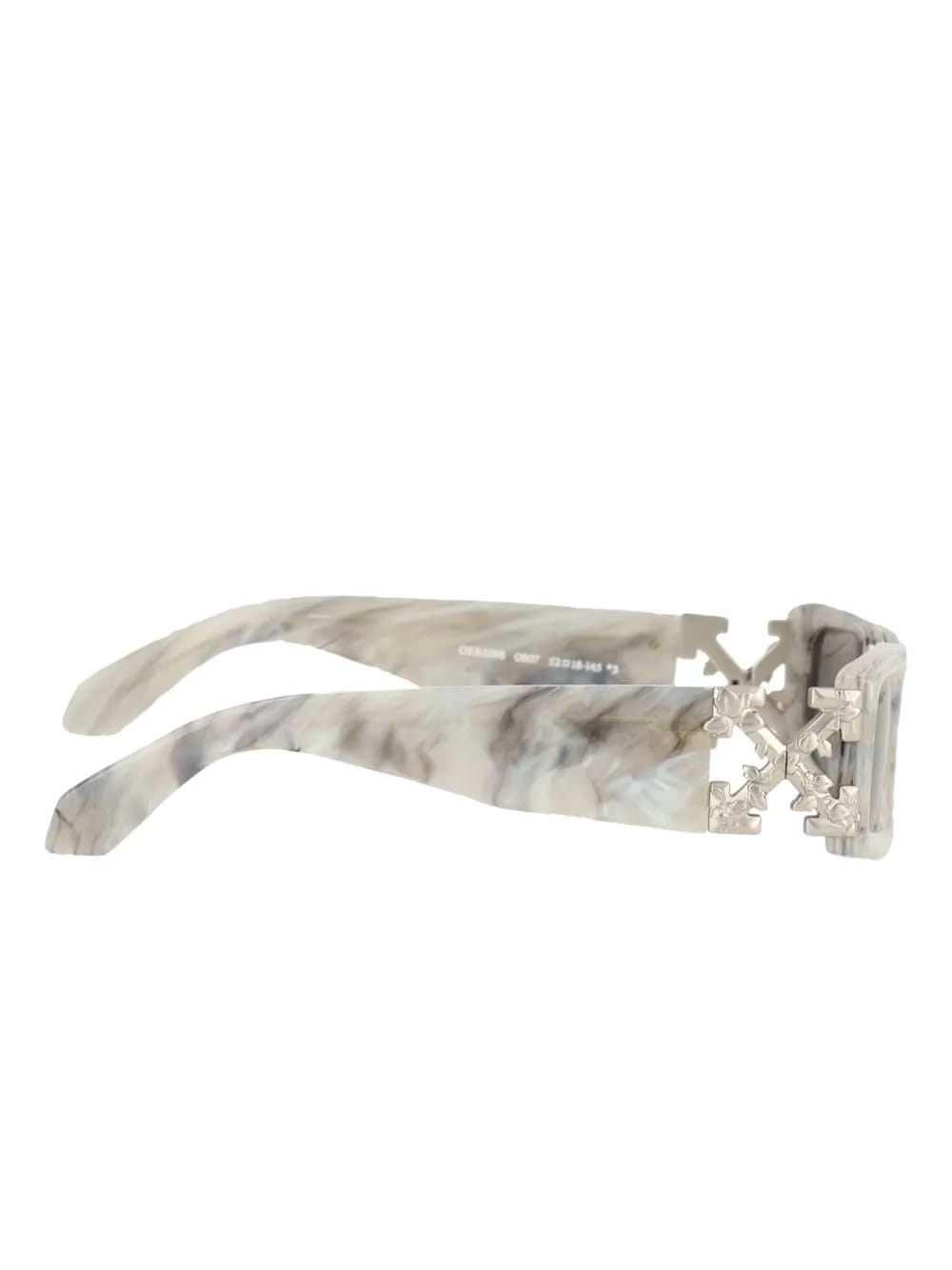 marbled-effect arrow-logo sunglasses