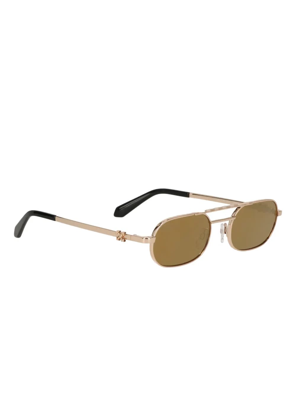 oval-frame double-bridge sunglasses
