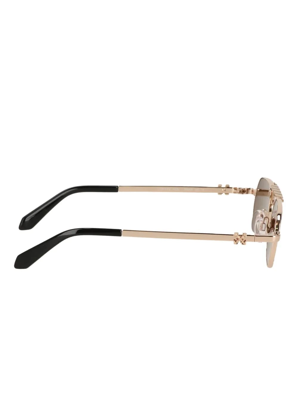 oval-frame double-bridge sunglasses