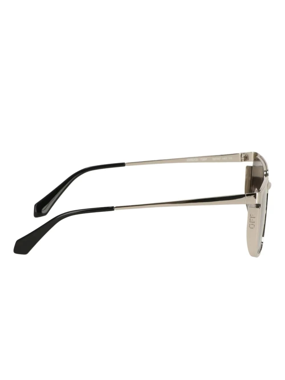 metallic-effect rectangle-frame sunglasses