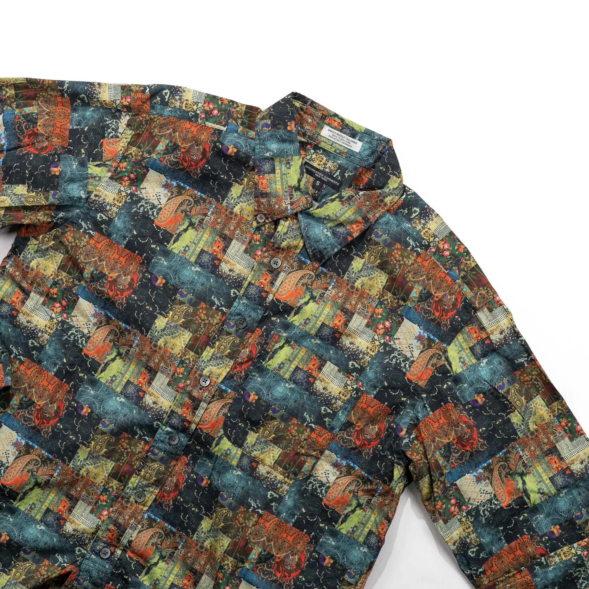 Engineered Garments 19 Century BD Shirt 22F1A001 Multi Color Patchwork