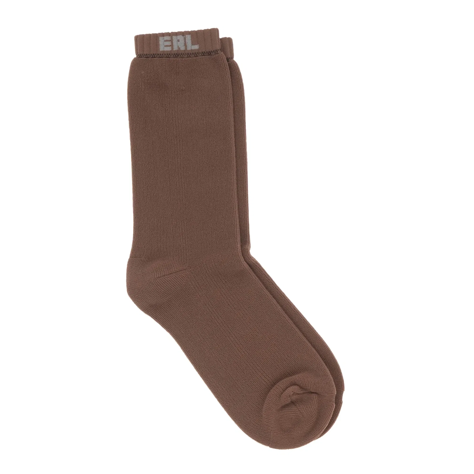 ERL Unisex Knit Socks Brown ERL08K071