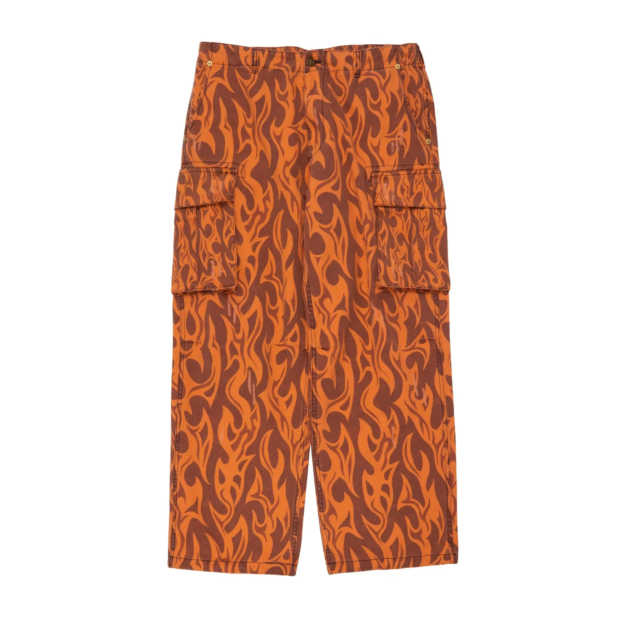 ERL Printed Cargo Pants Orange Flame ERL08P006