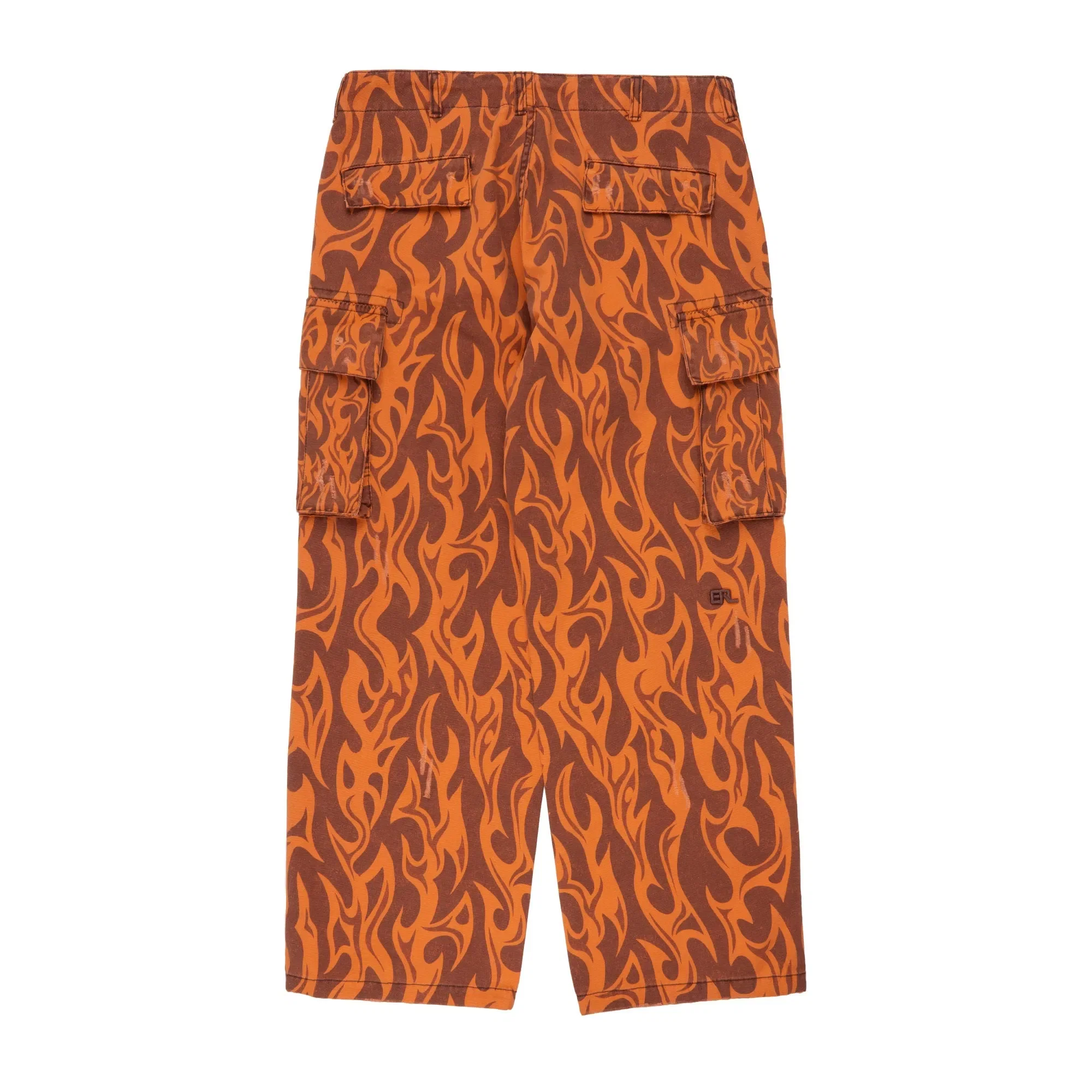 ERL Printed Cargo Pants Orange Flame ERL08P006