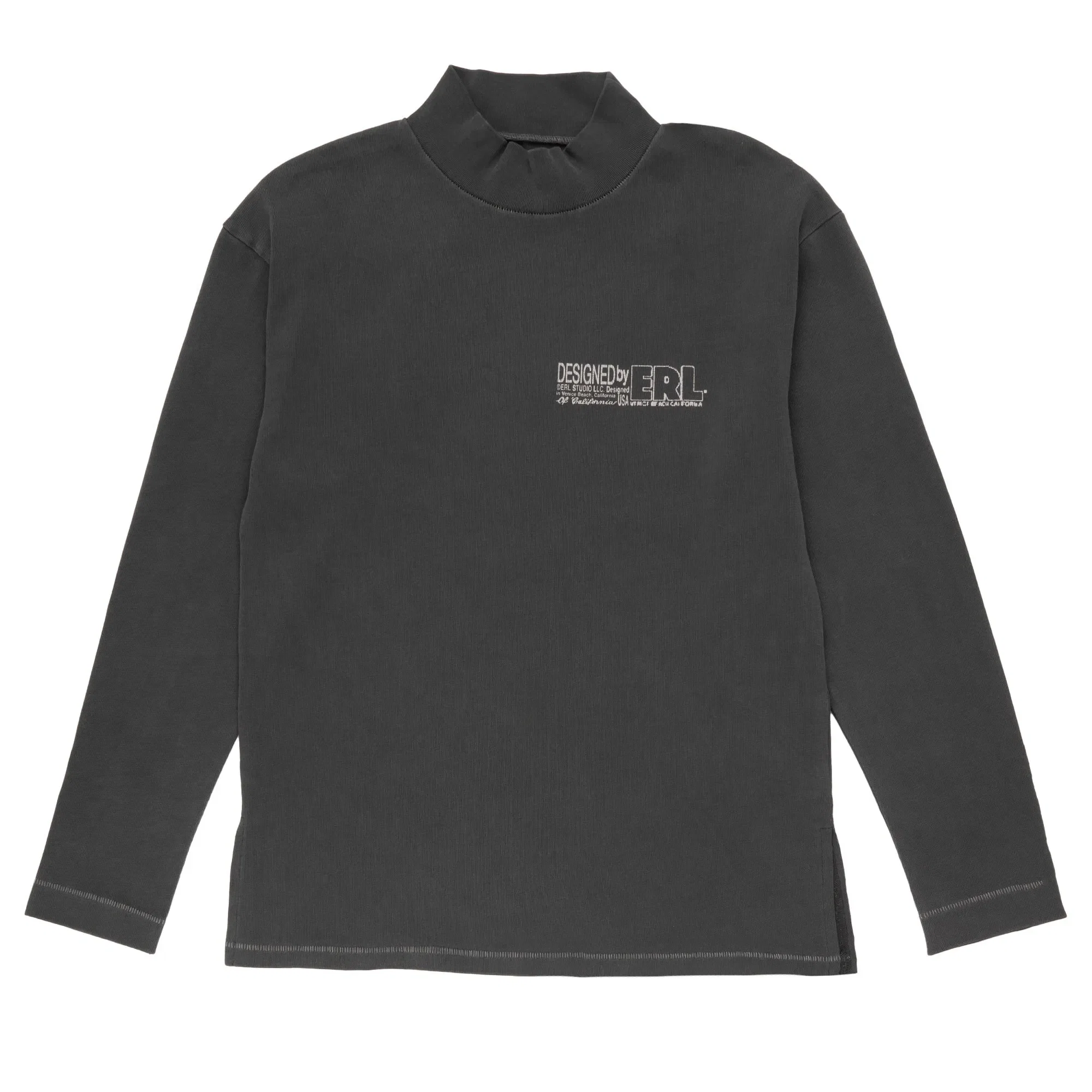 ERL Make Believe Mock Neck L/S Tee Black ERL08T010