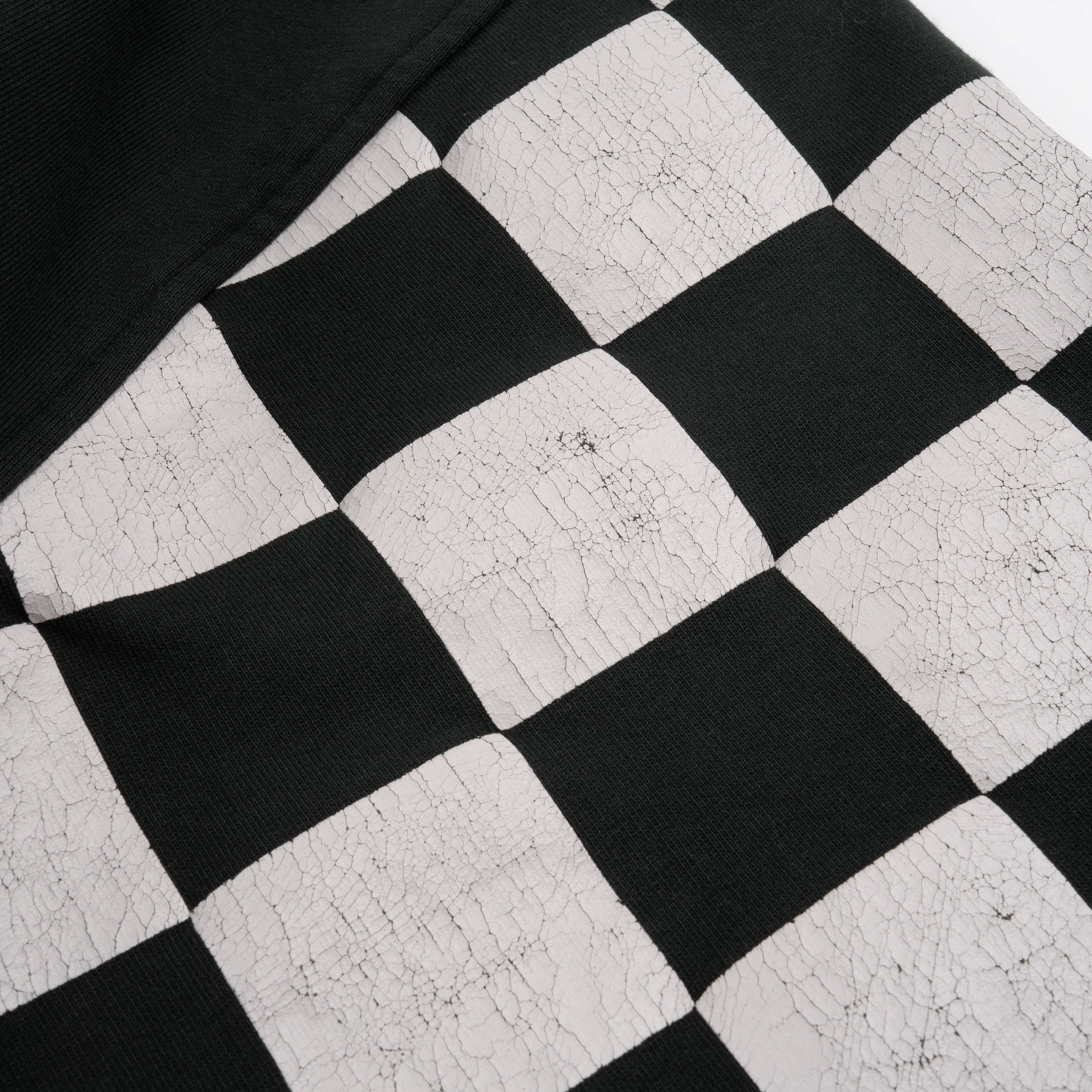 ERL Venice Checker Sleeve Hoodie Black ERL08T021
