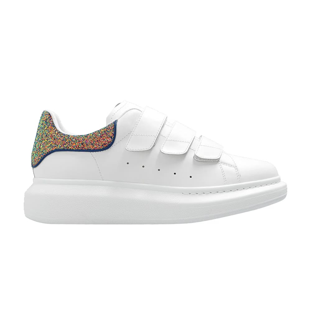 Alexander McQueen Wmns Oversized Triple Strap Sneaker 'White Glitters'