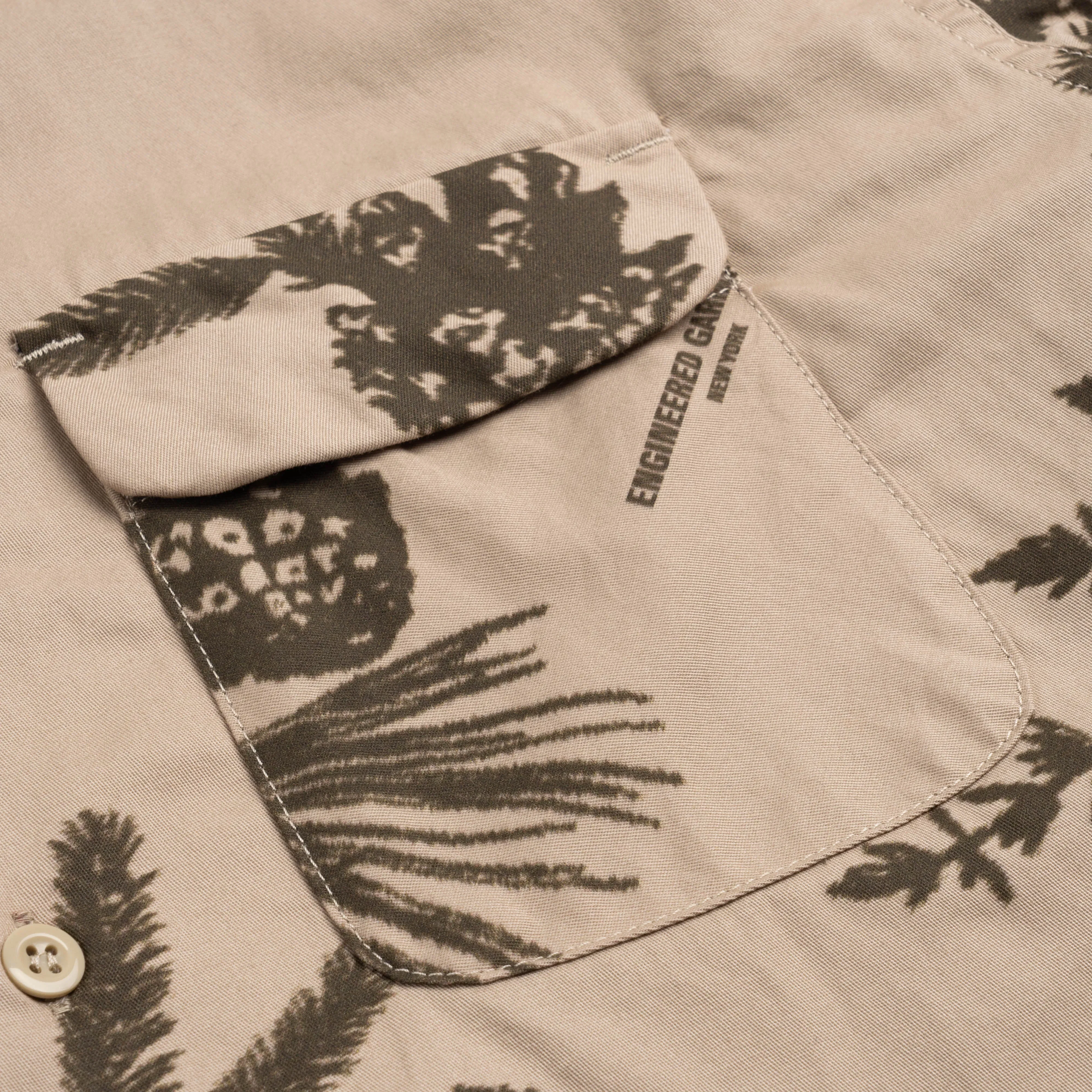Engineered Garments EG Classic Shirt 23F1A005 Khaki Pinecone Print