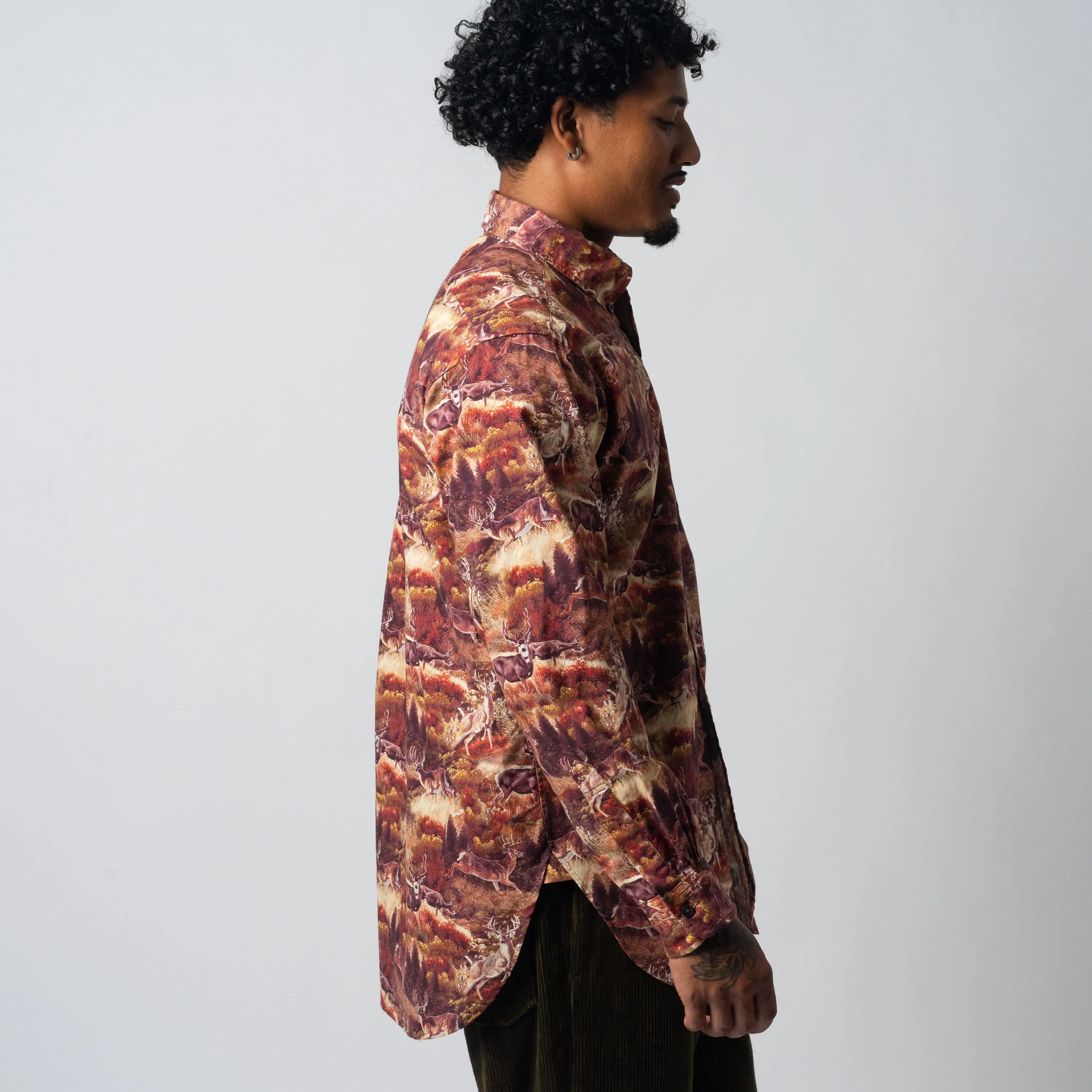 Engineered Garments EG 19 Century BD Shirt 23F1A001 Brown Deer Print