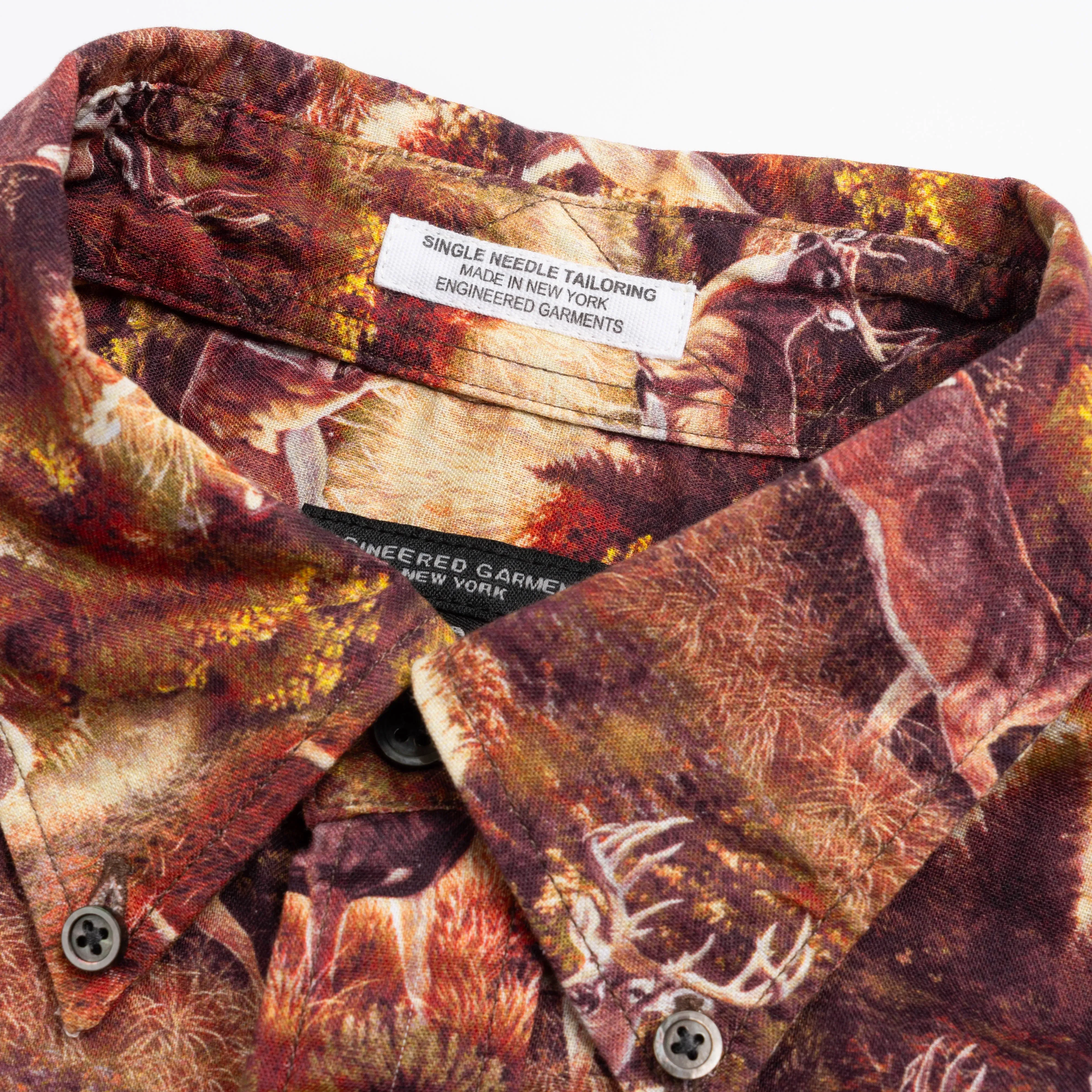 Engineered Garments EG 19 Century BD Shirt 23F1A001 Brown Deer Print