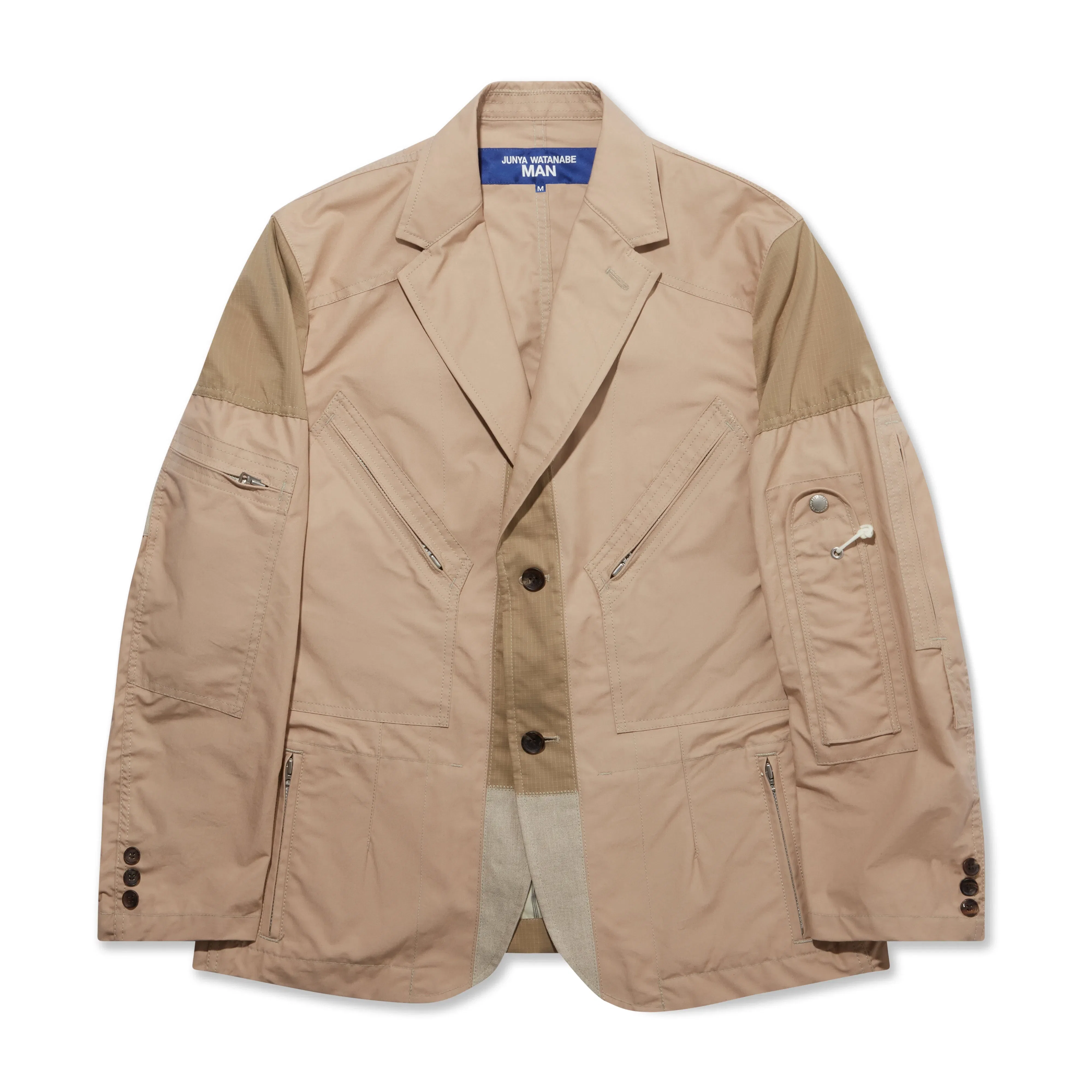 Junya Watanabe Cotton Ripstop Linen Jacket WK-J025-051-1-4 Beige