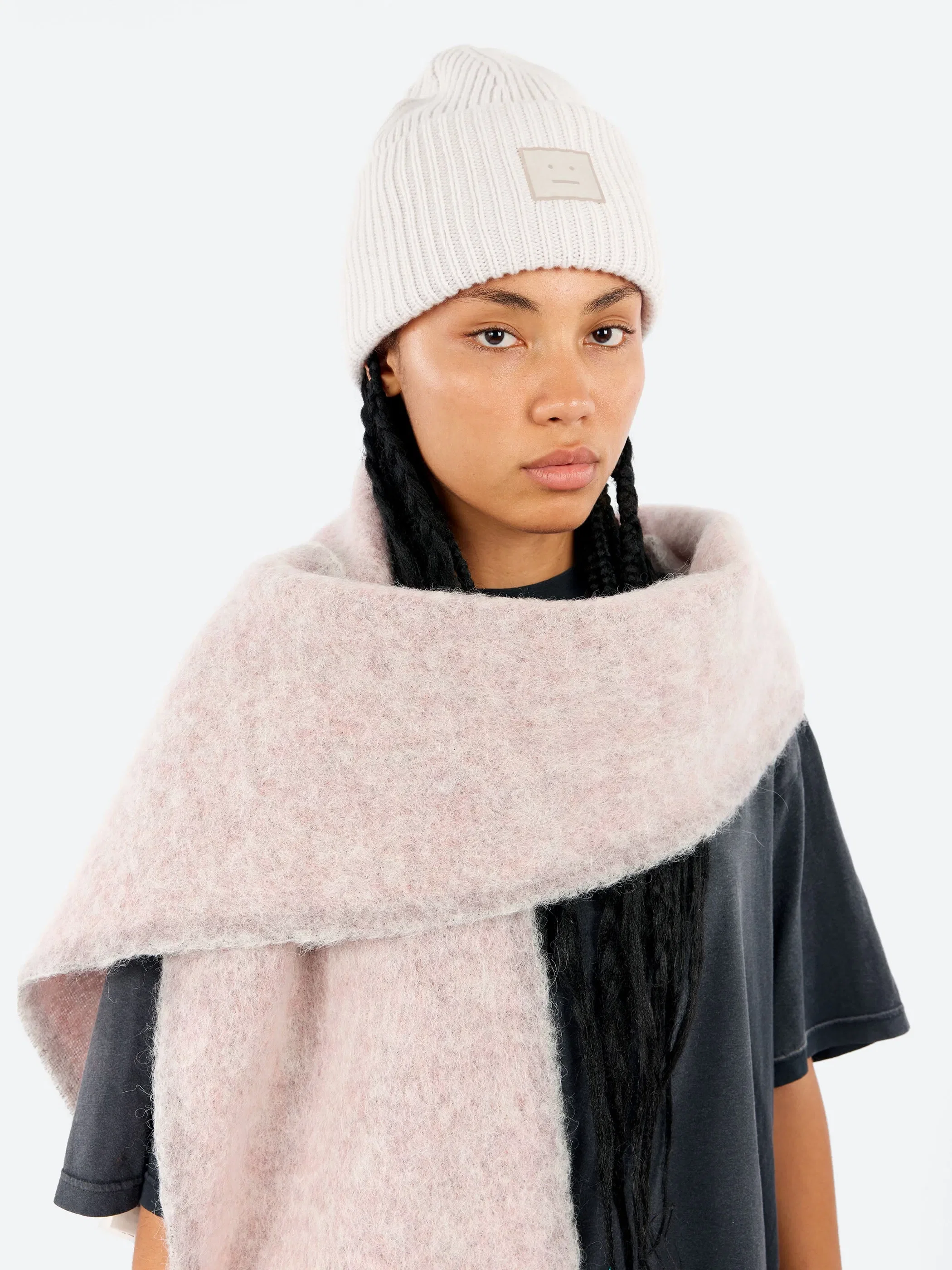 Acne Studios Large Face Logo Yak Beanie