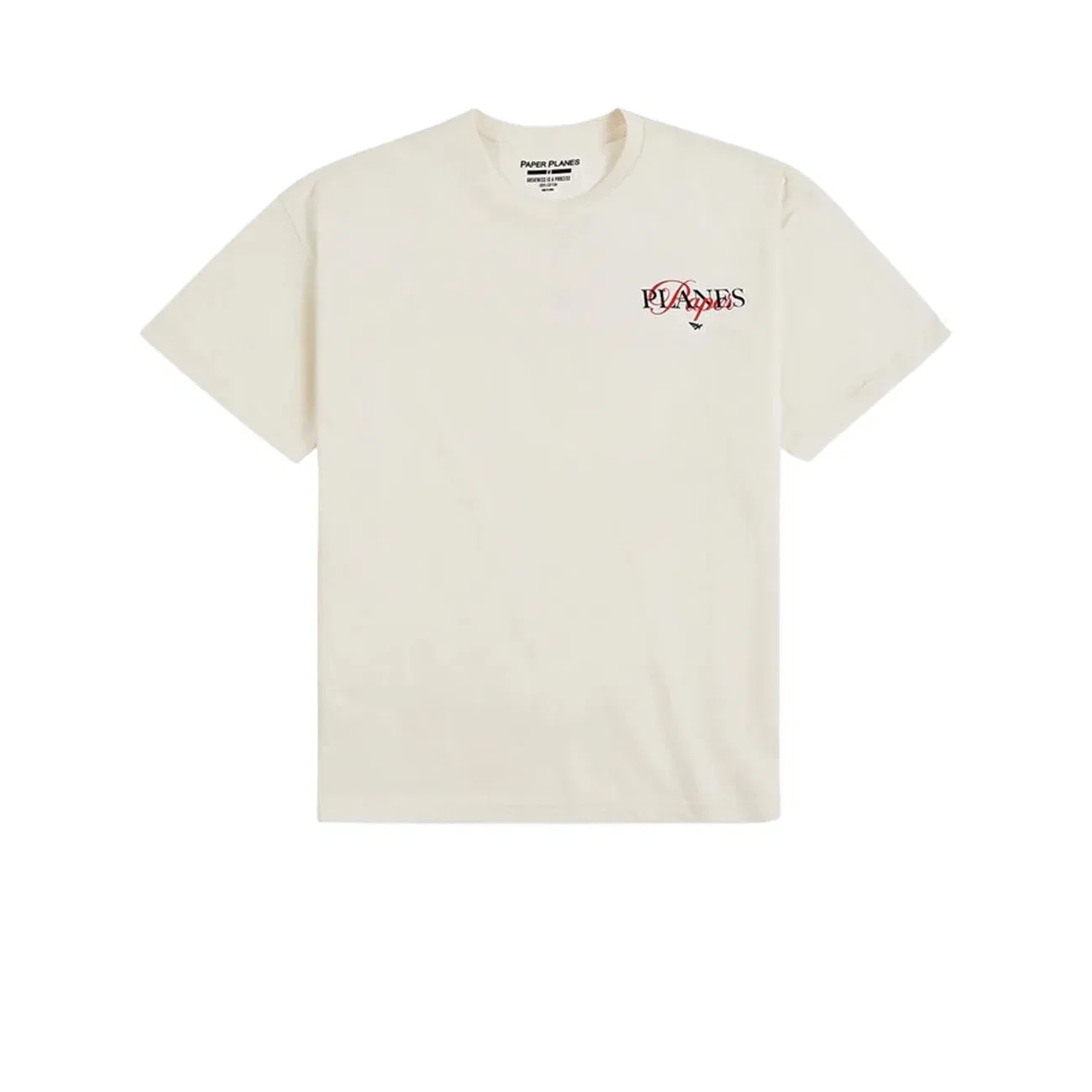 Paper Planes Mixed Script Tee (Eggshell)