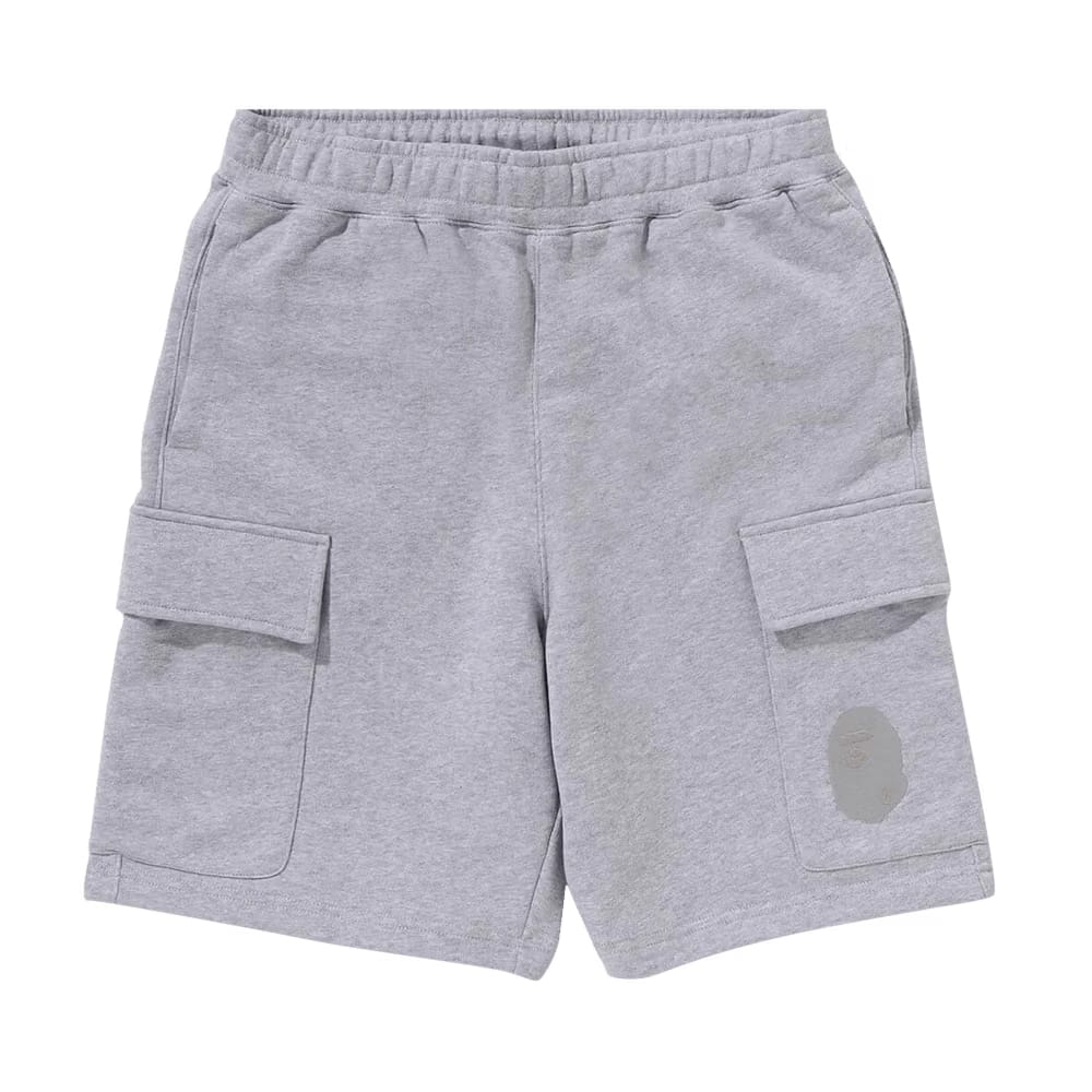 BAPE Ape Head Cargo Sweat Shorts Grey