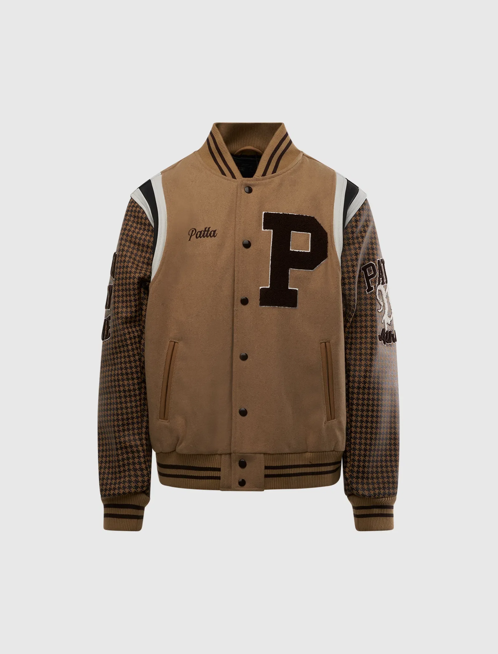 PATTA ATHLETIC P HOUNDSTOOTH VARSITY JACKET
