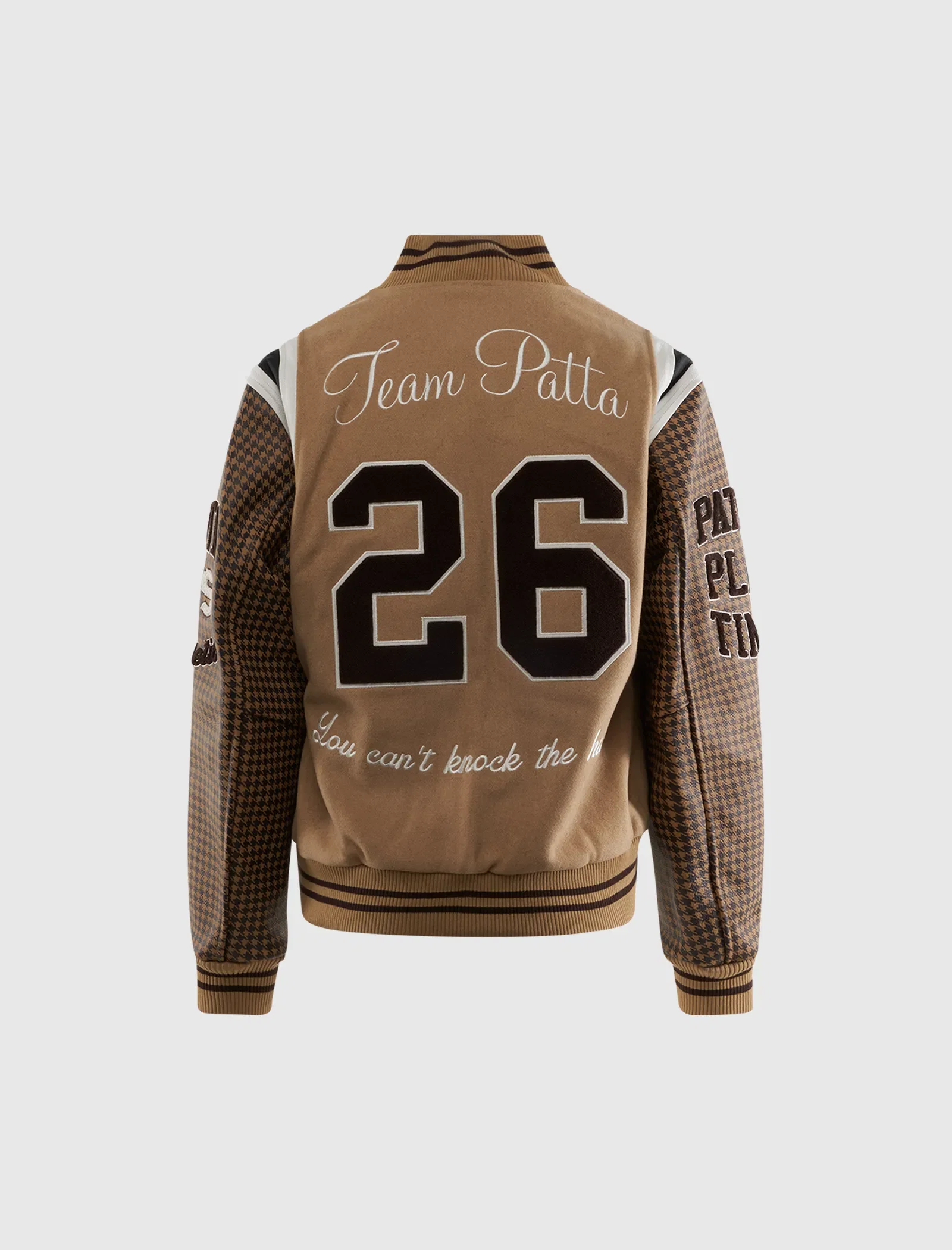 PATTA ATHLETIC P HOUNDSTOOTH VARSITY JACKET