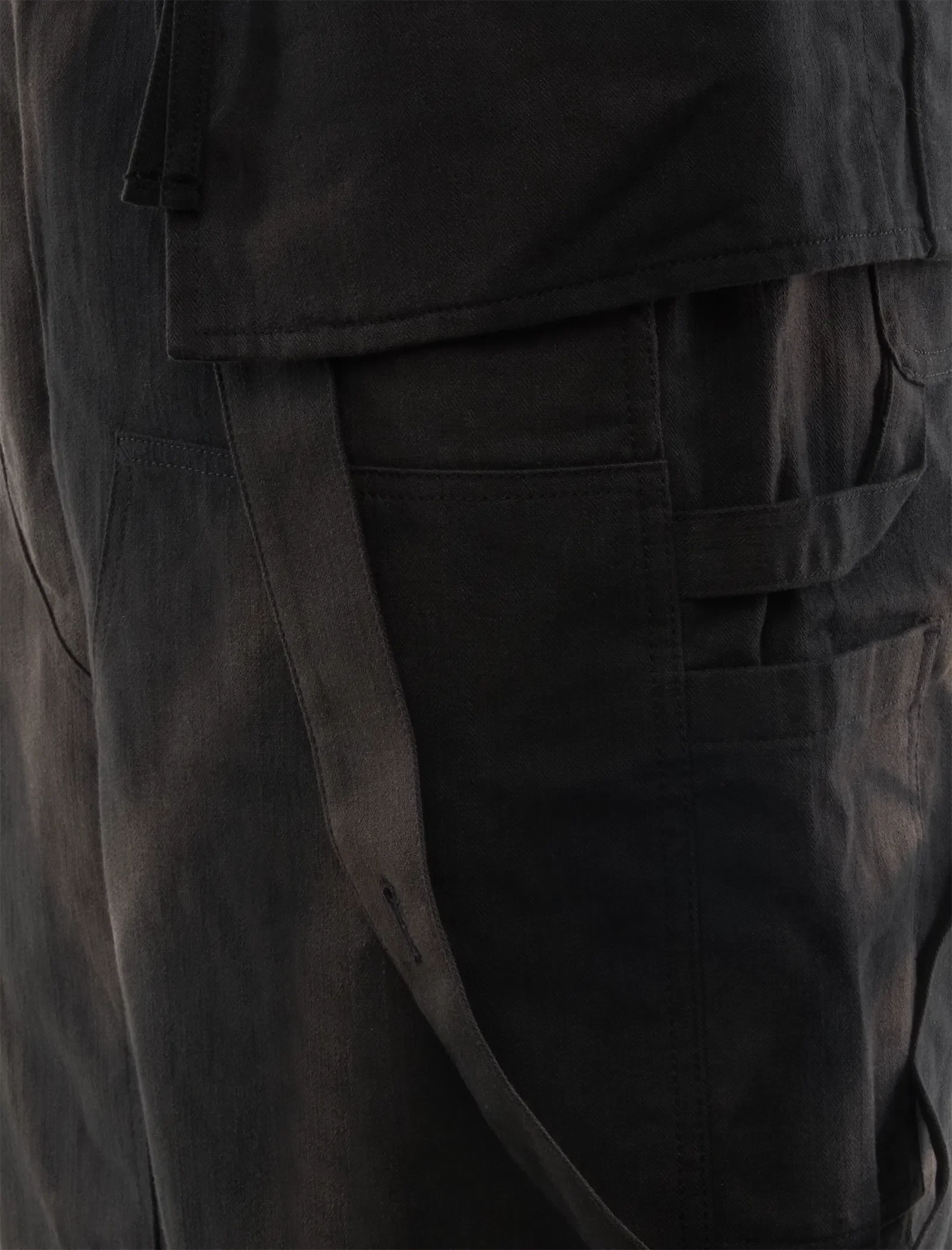 JiyongKim SUN-BLEACHED WORK HALF TROUSERS