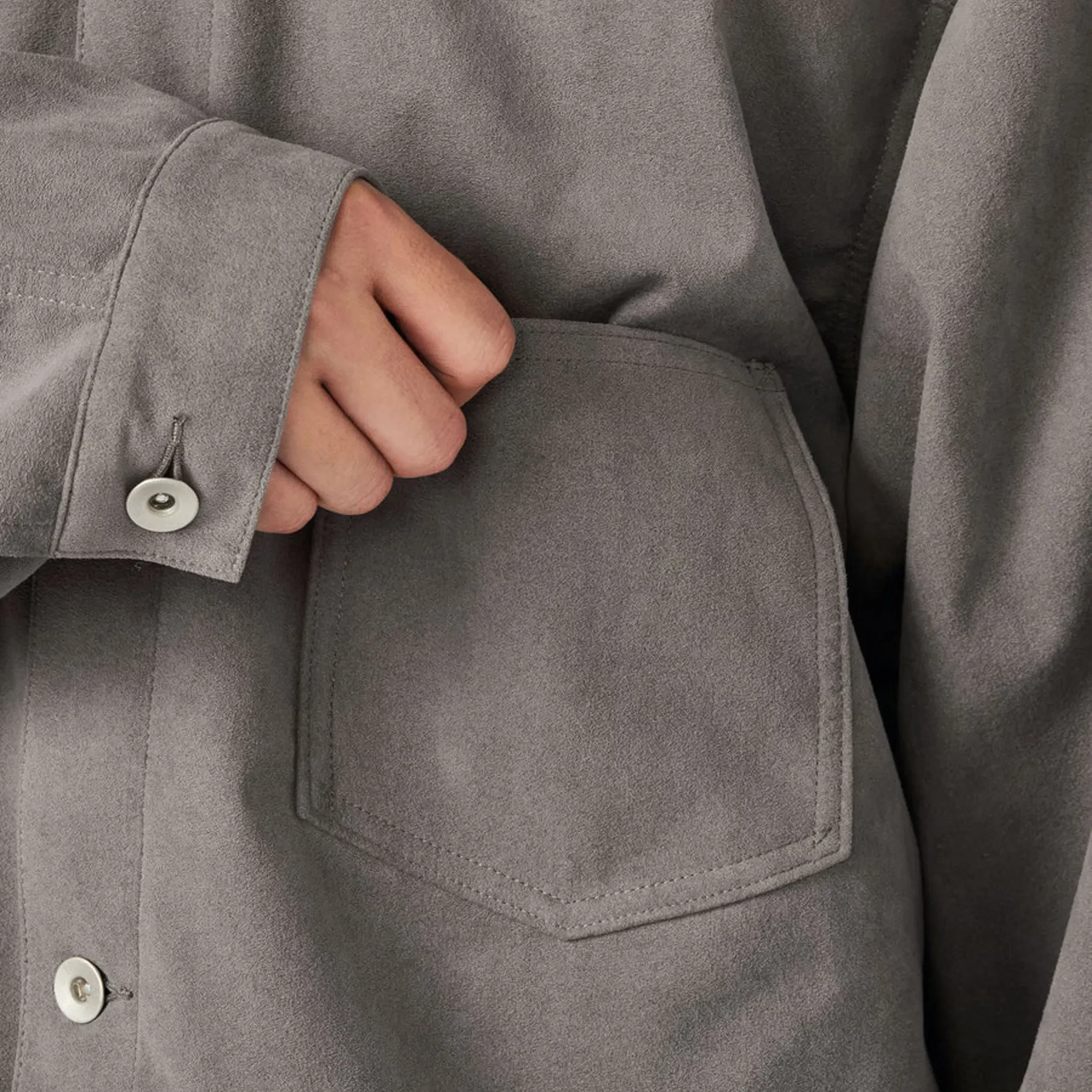 Nanamica Men's Ultrasuede Short Jacket Grey