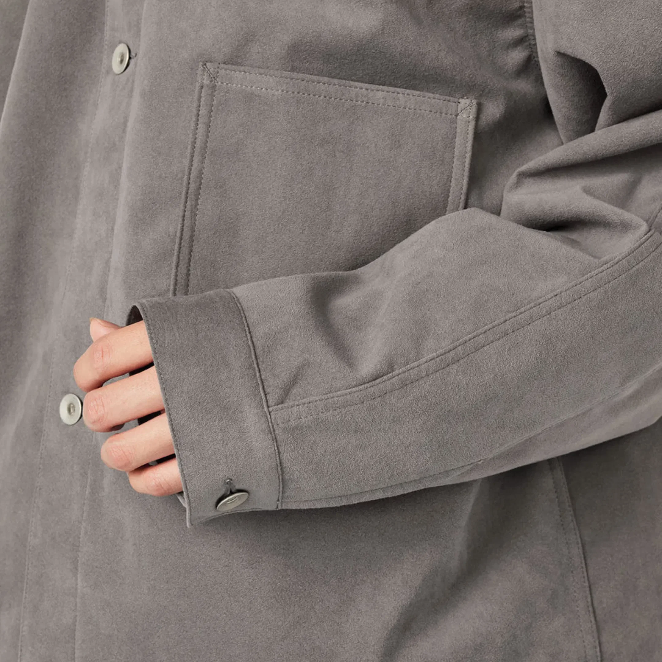 Nanamica Men's Ultrasuede Short Jacket Grey