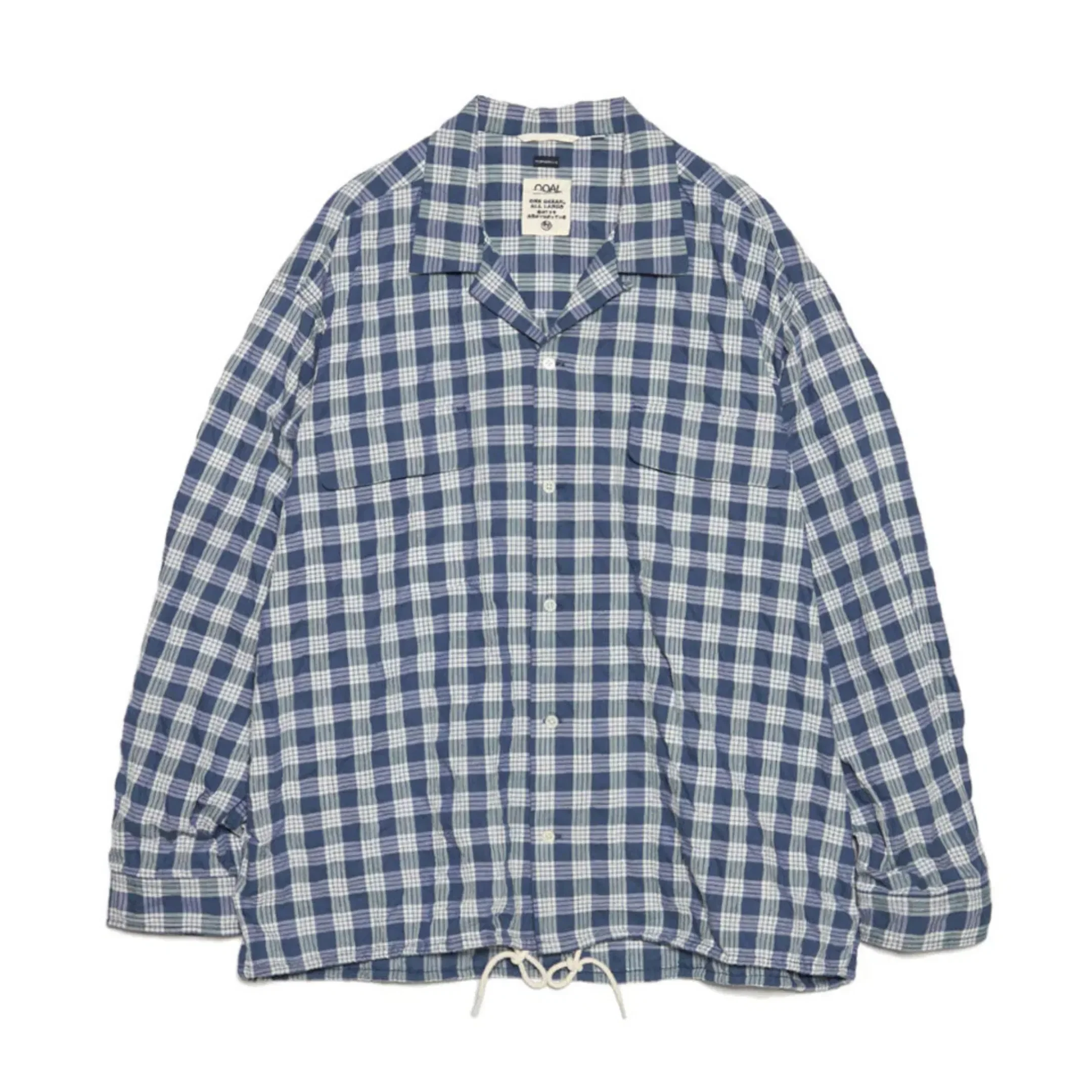 Nanamica Men's Palaka Check Shirt Navy