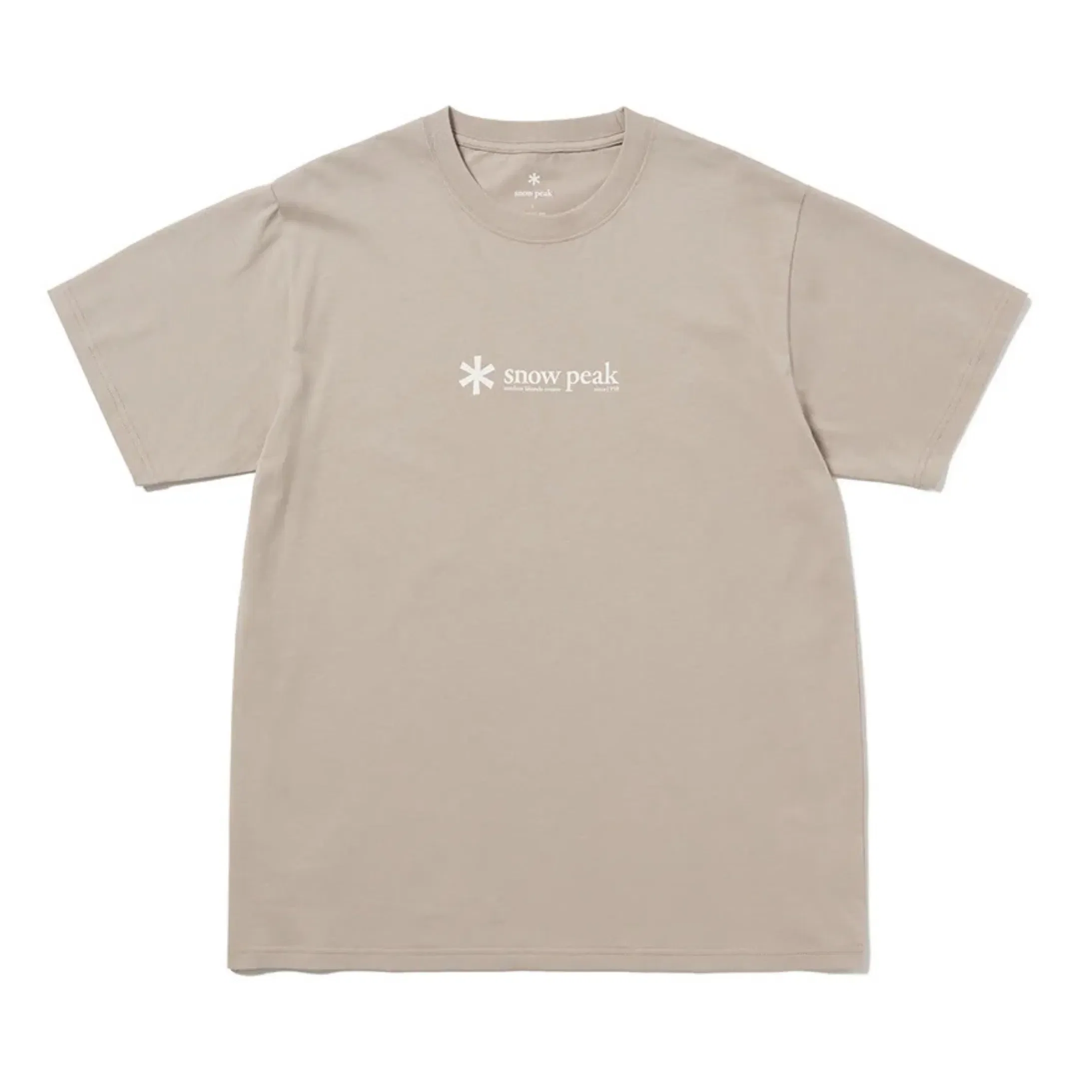 Snow Peak Men's Soft Cotton Logo T-Shirt Greige