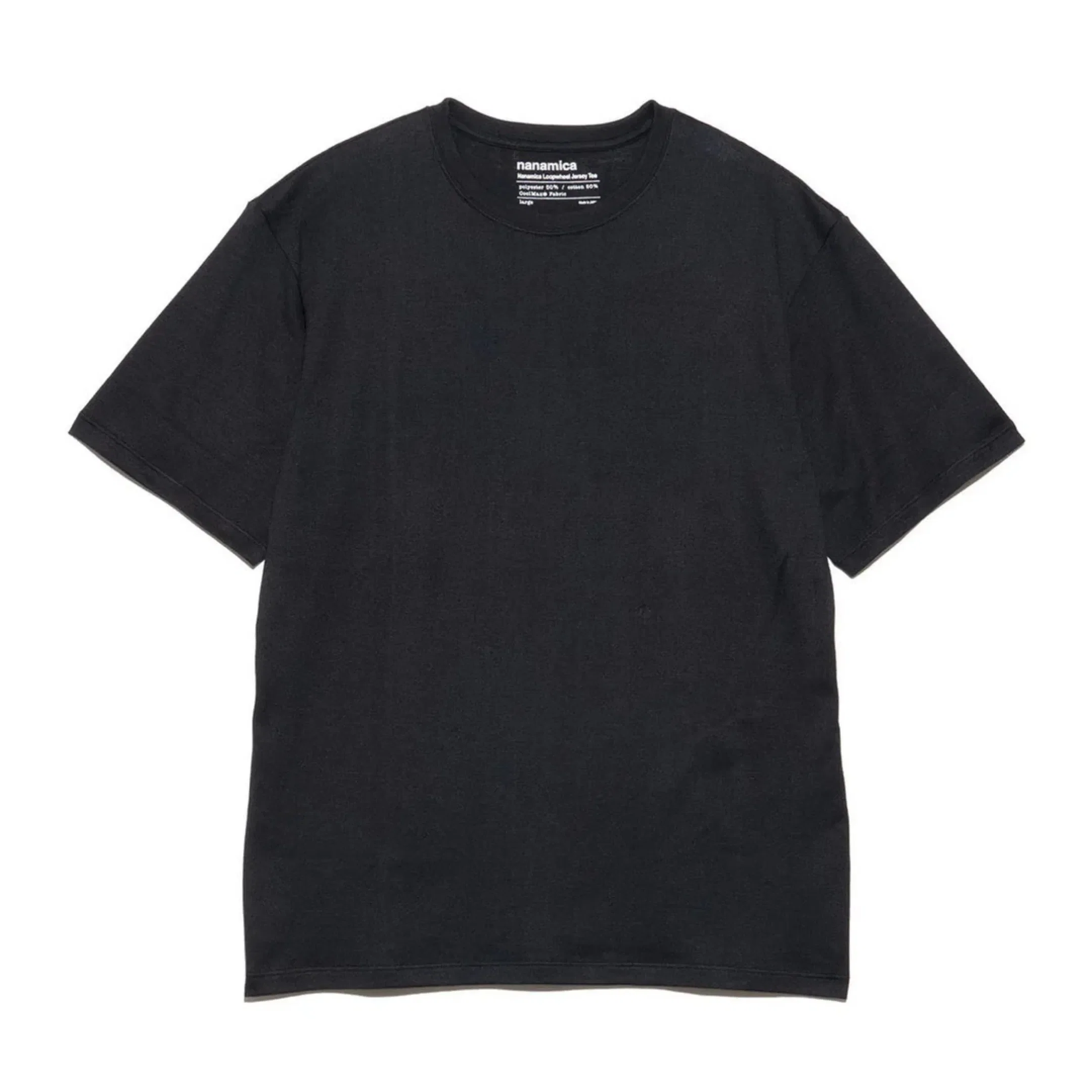 Nanamica Men's Loopwheel Coolmax Jersey Tee Black