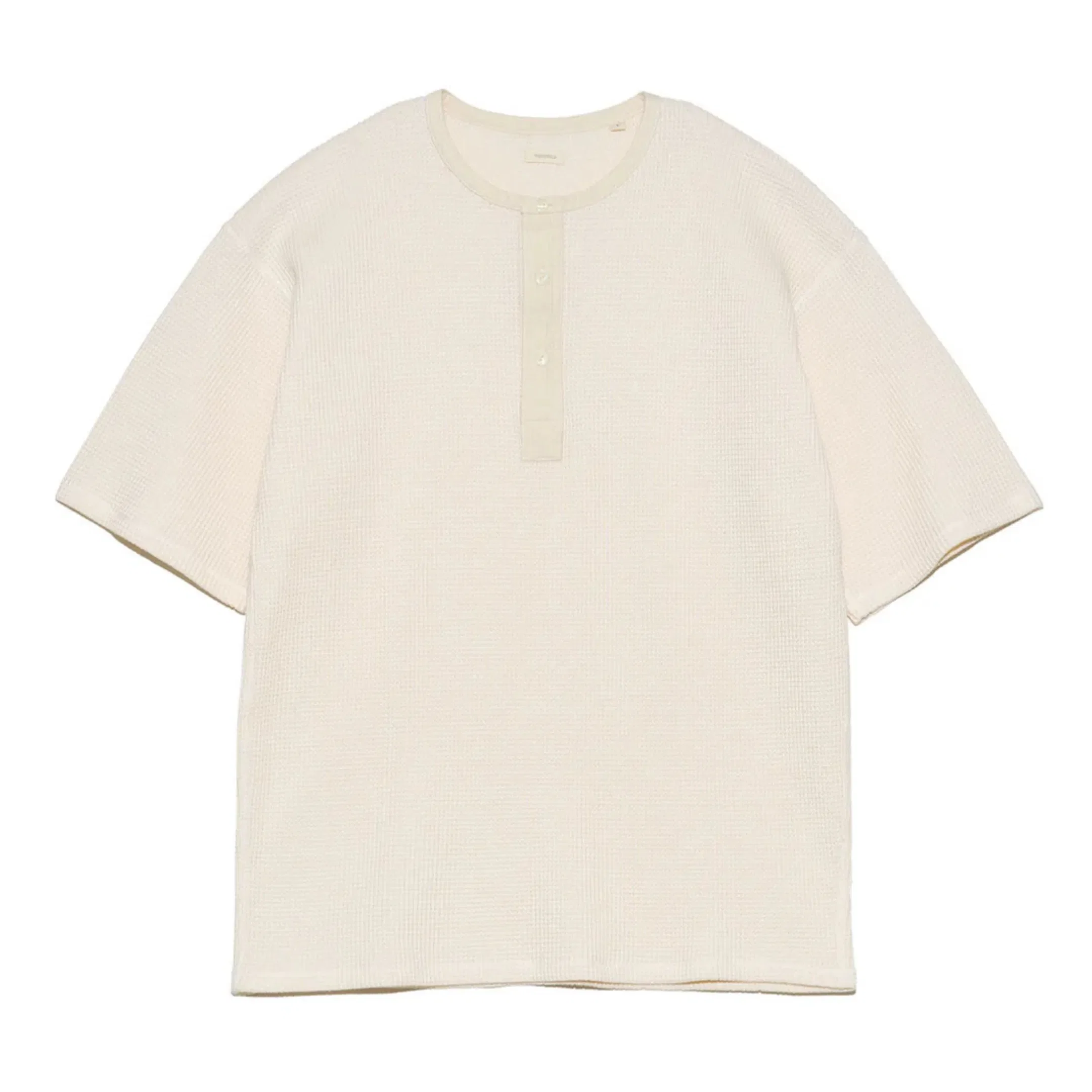 Nanamica Men's Henry Neck Thermal Sweat Tee Natural