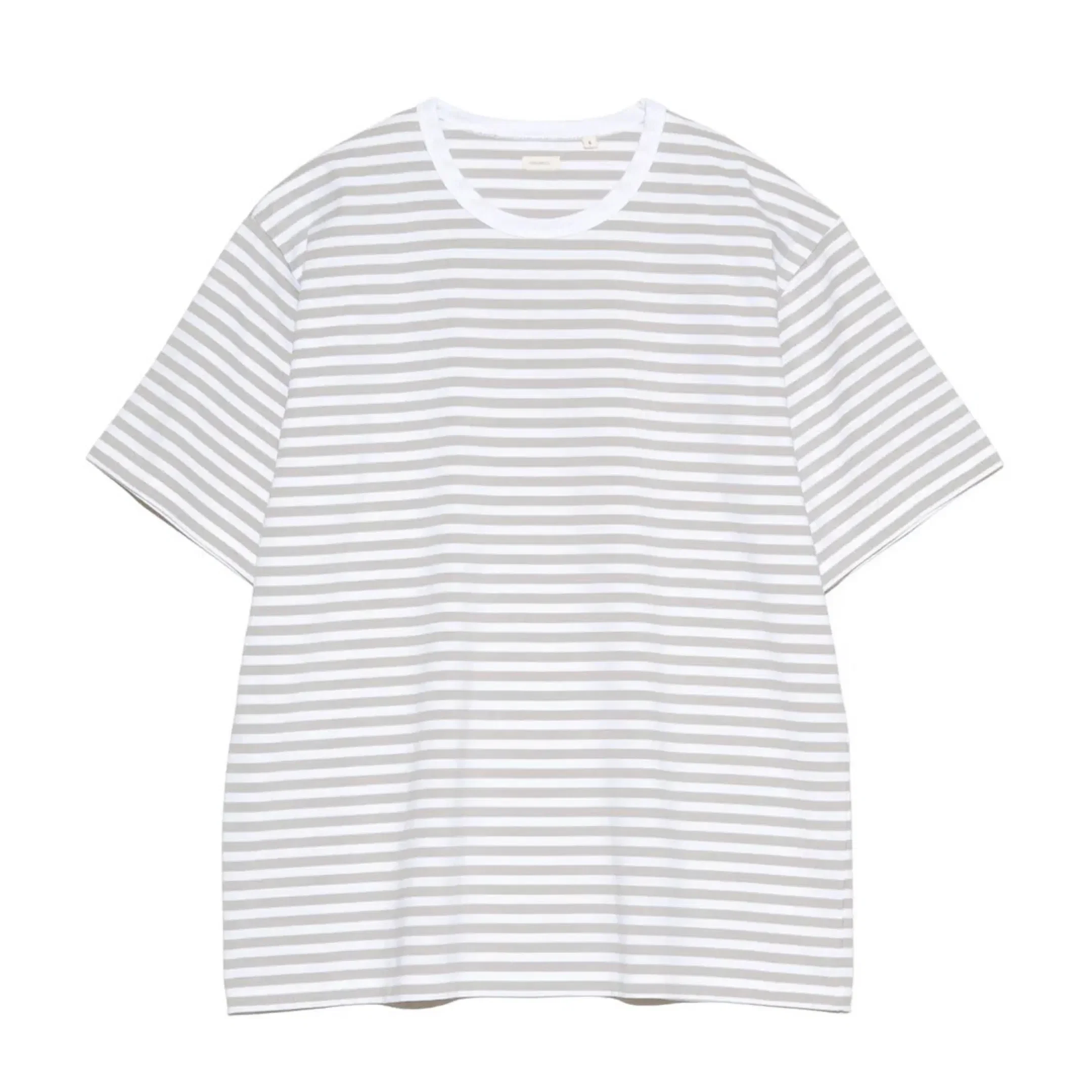 Nanamica Men's Coolmax Stripe Jersey Tee Sand Beige/White