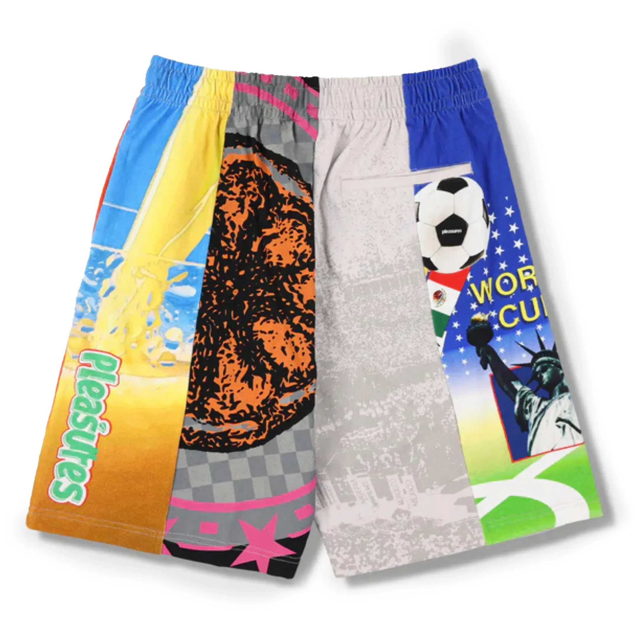 Pleasures Men's World Cup Wide Shorts Multicolor