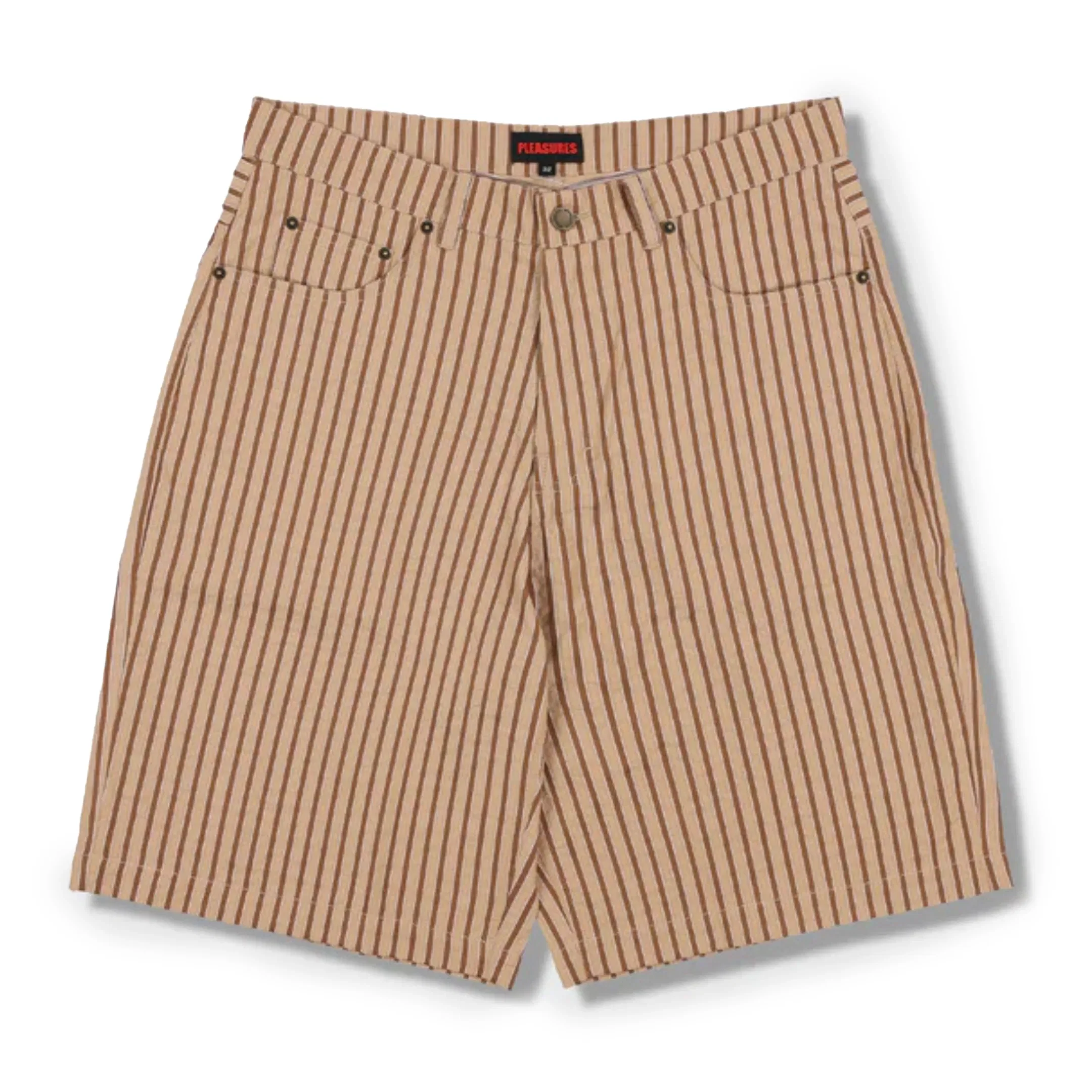 Pleasures Men's Cat Mirror Shorts Beige