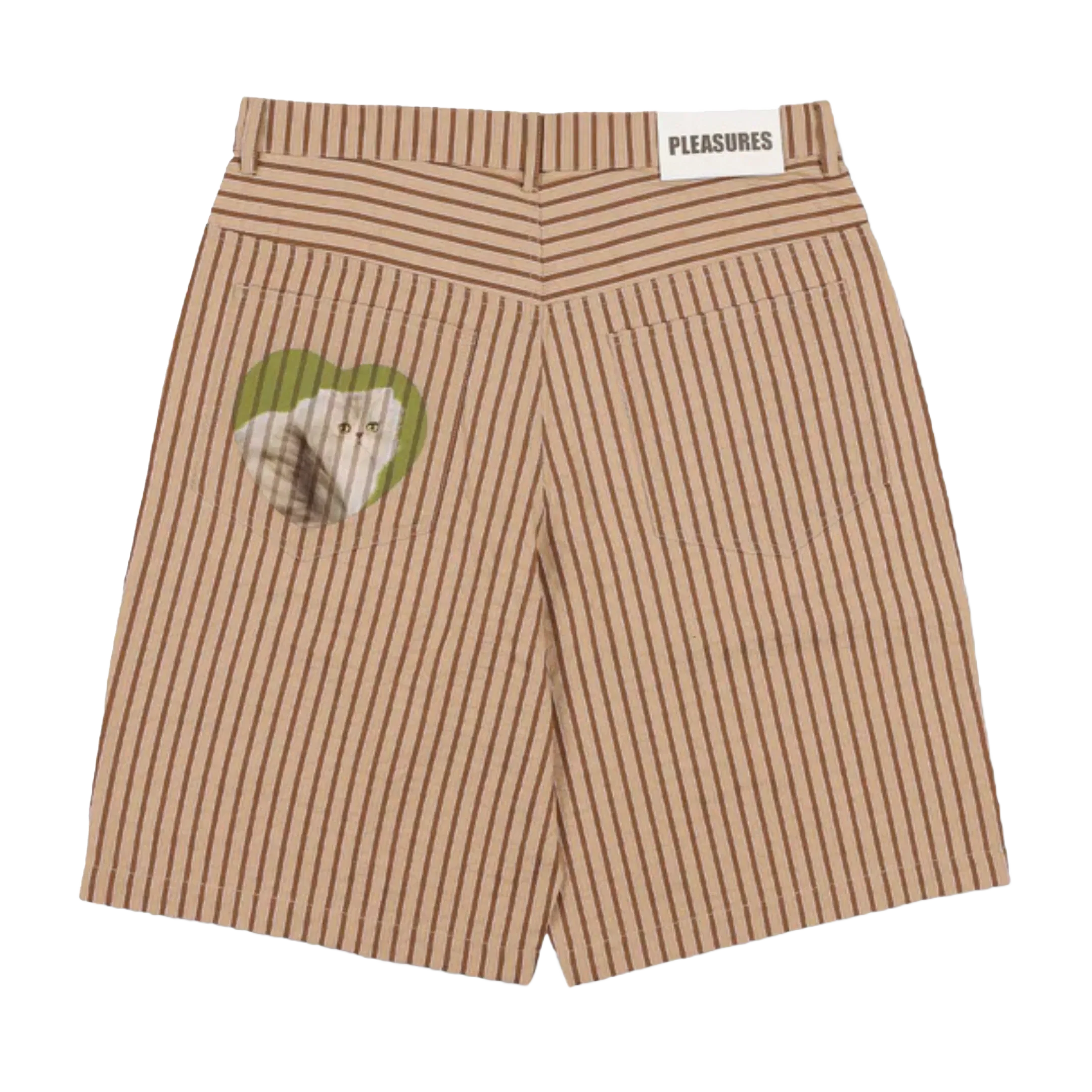 Pleasures Men's Cat Mirror Shorts Beige