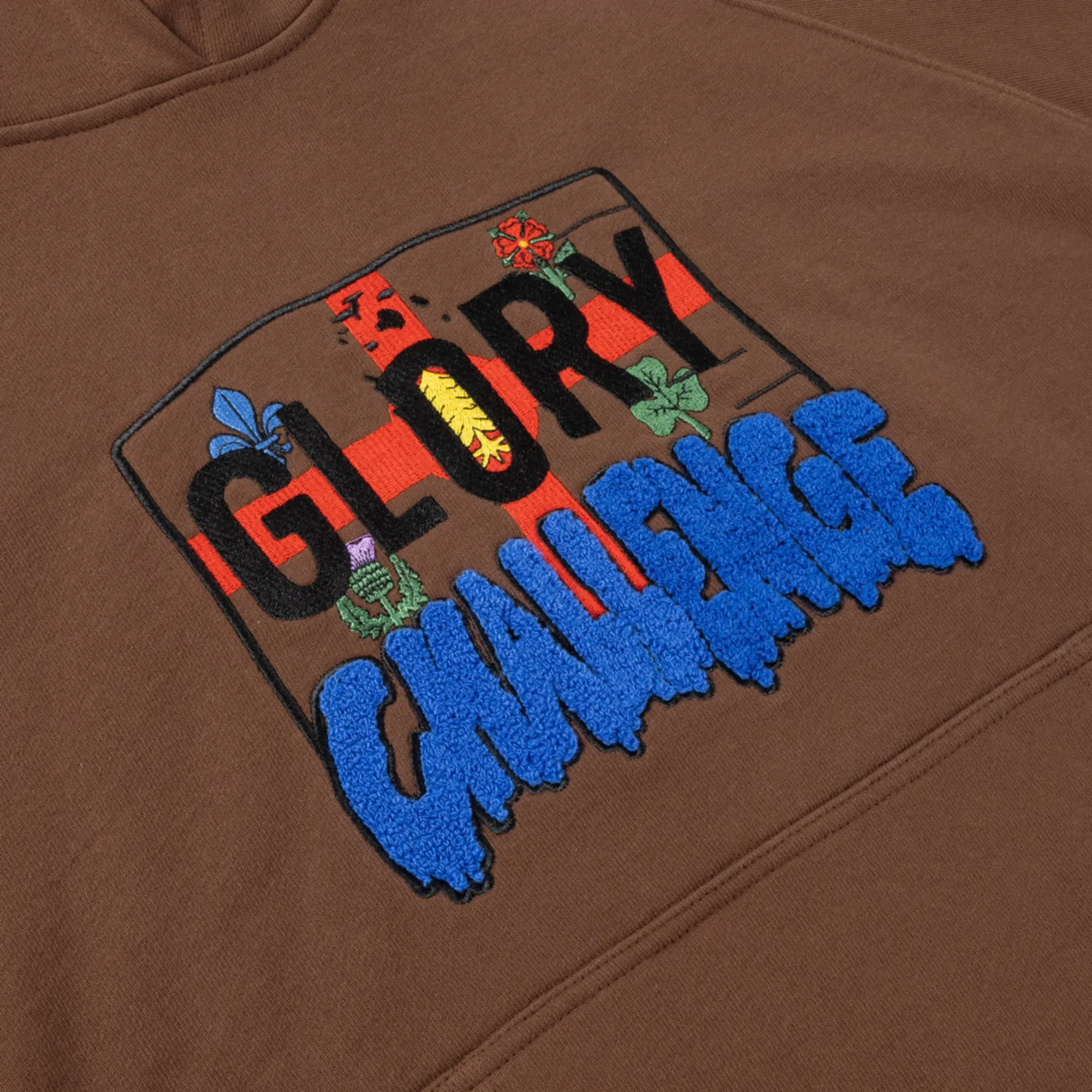 Dime x Glo Gang Men's Glory Challenge Hoodie Dark Brown