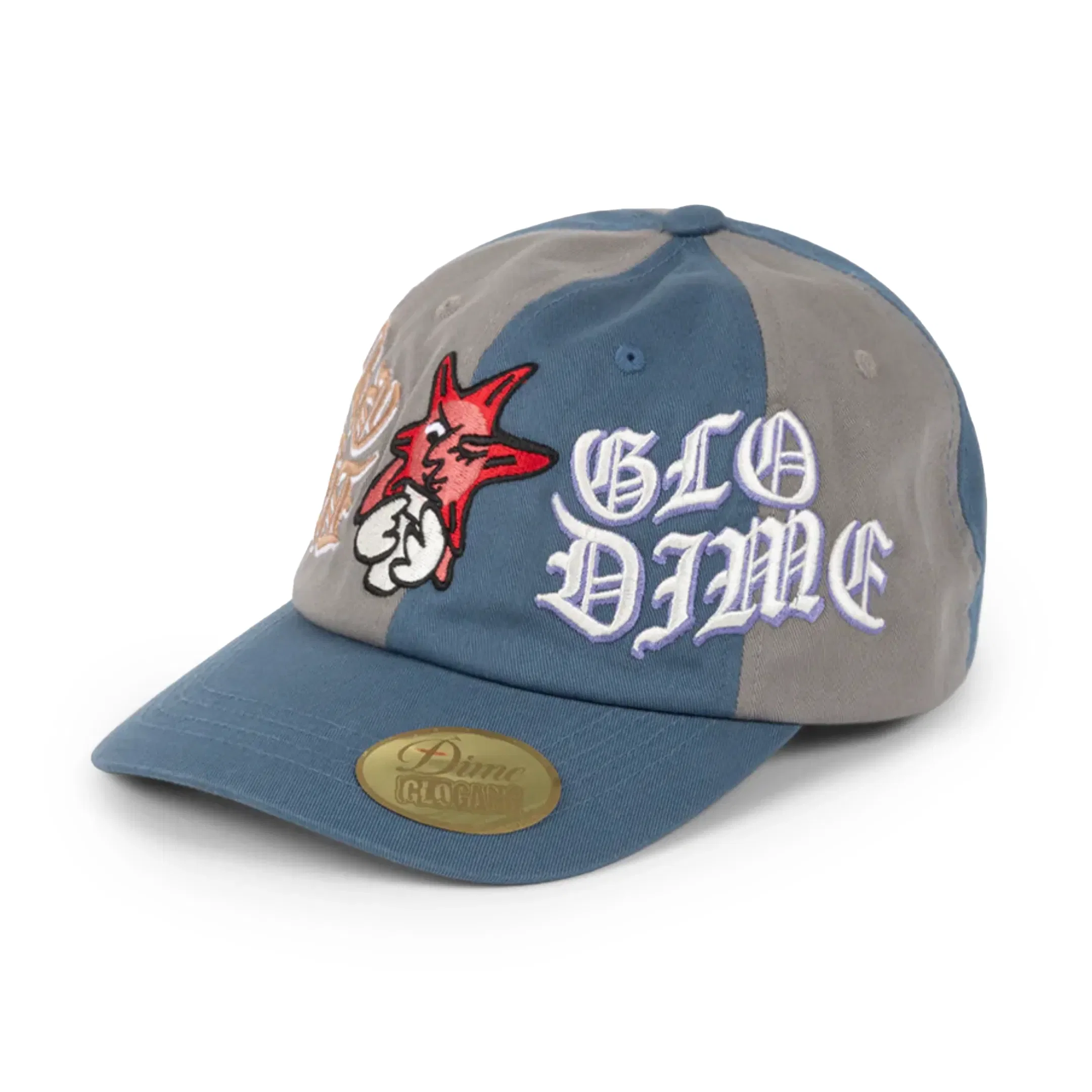 Dime x Glo Gang Men's Low Pro Cap Grey/Storm Blue