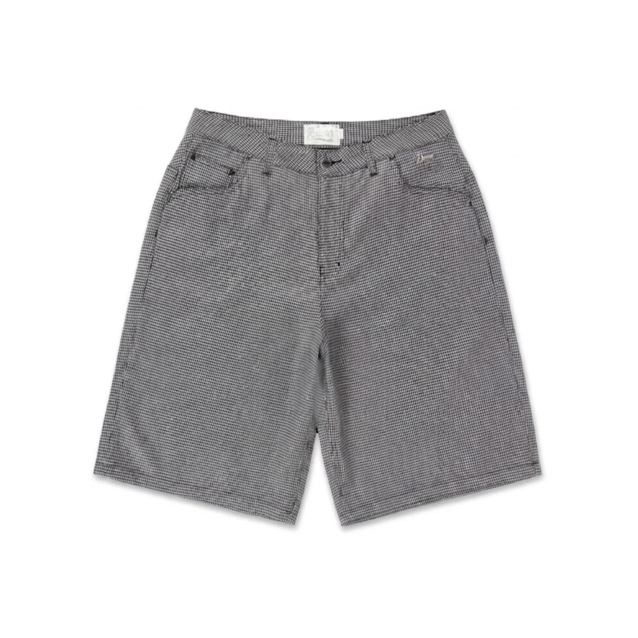 Dime Men's Baggy Houndstooth Shorts Grey