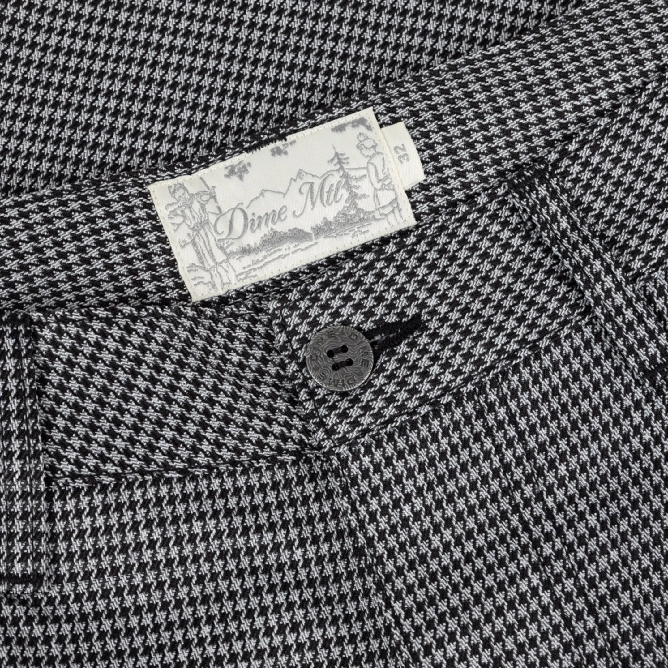 Dime Men's Baggy Houndstooth Shorts Grey