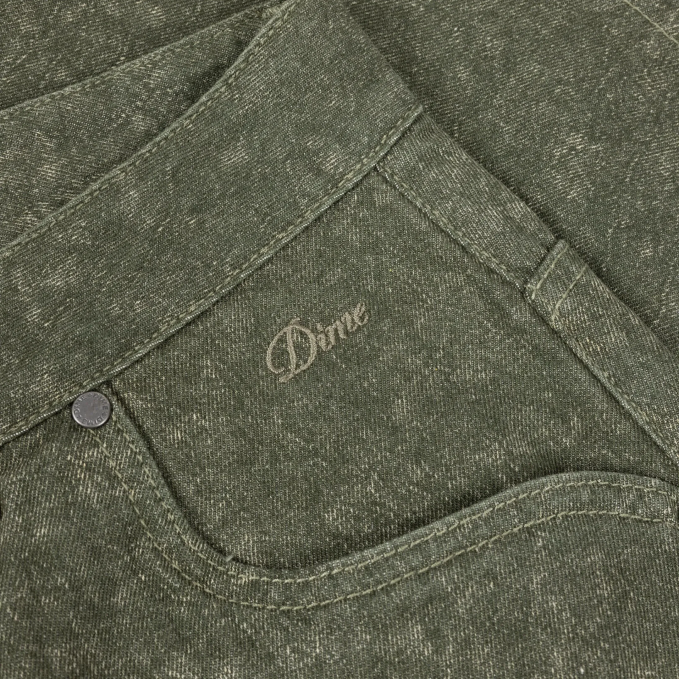 Dime Men's Classic Denim Shorts Electric Green