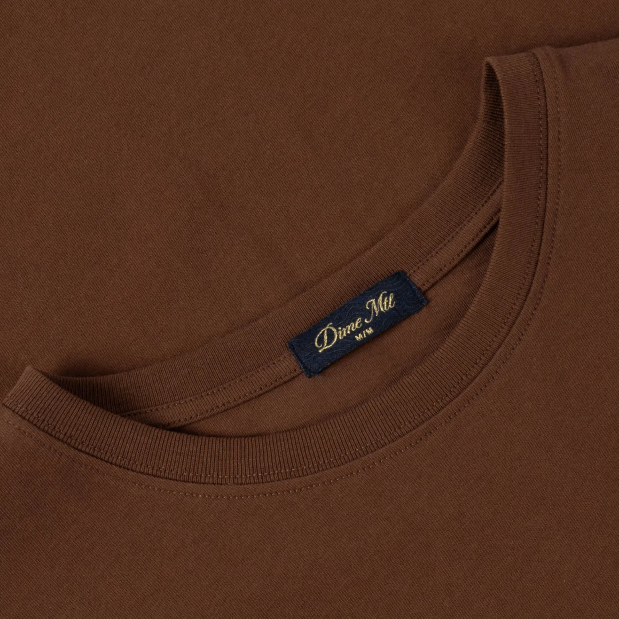 Dime Men's Crashed T-Shirt Dark Brown
