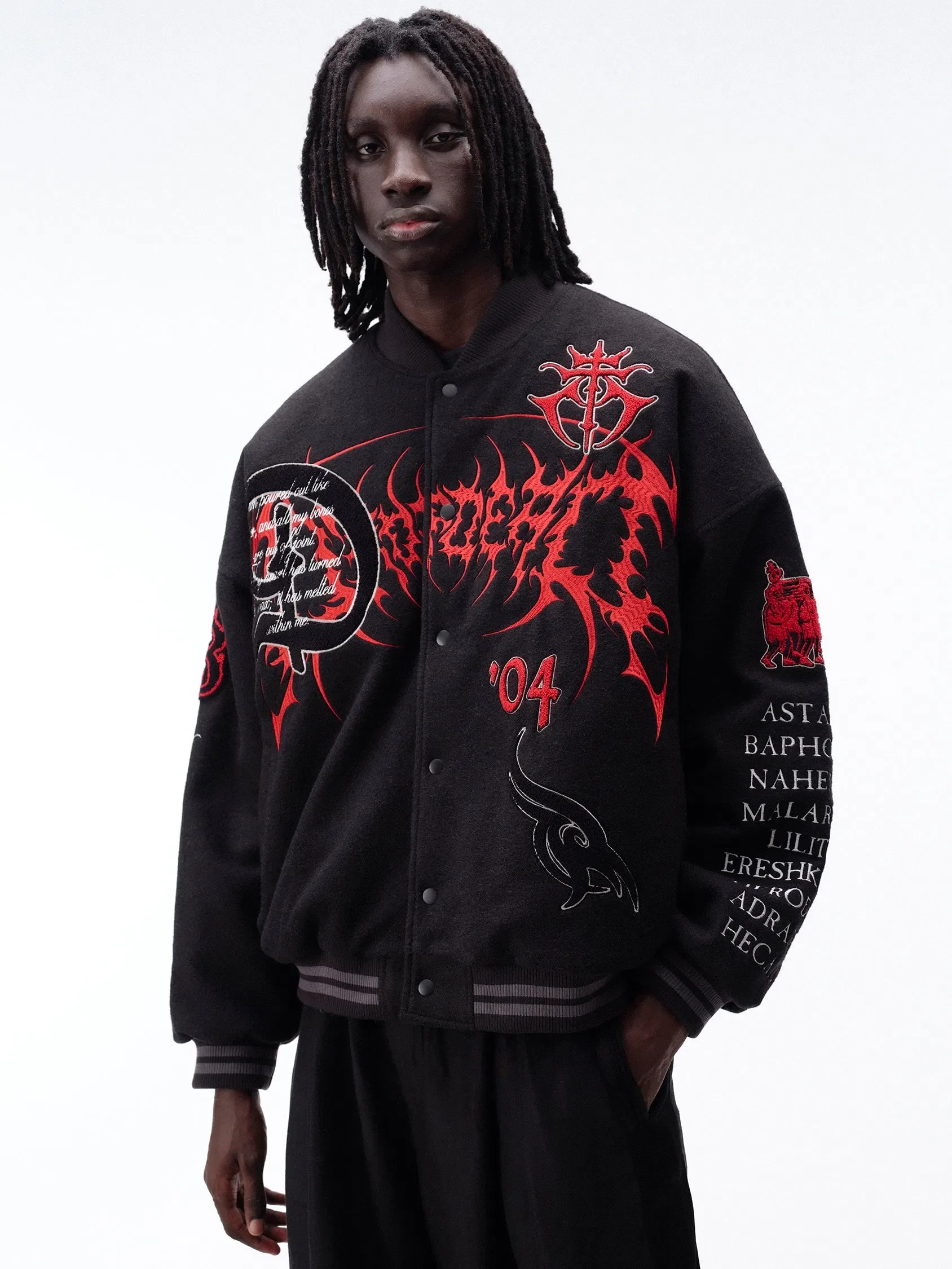 DROP DEAD - MORBID CURIOSITY Breakdown Varsity Jacket