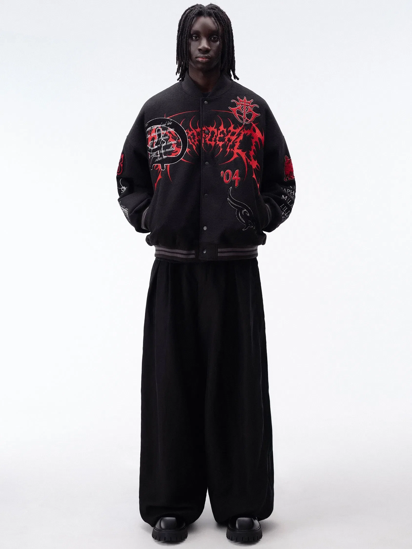 DROP DEAD - MORBID CURIOSITY Breakdown Varsity Jacket