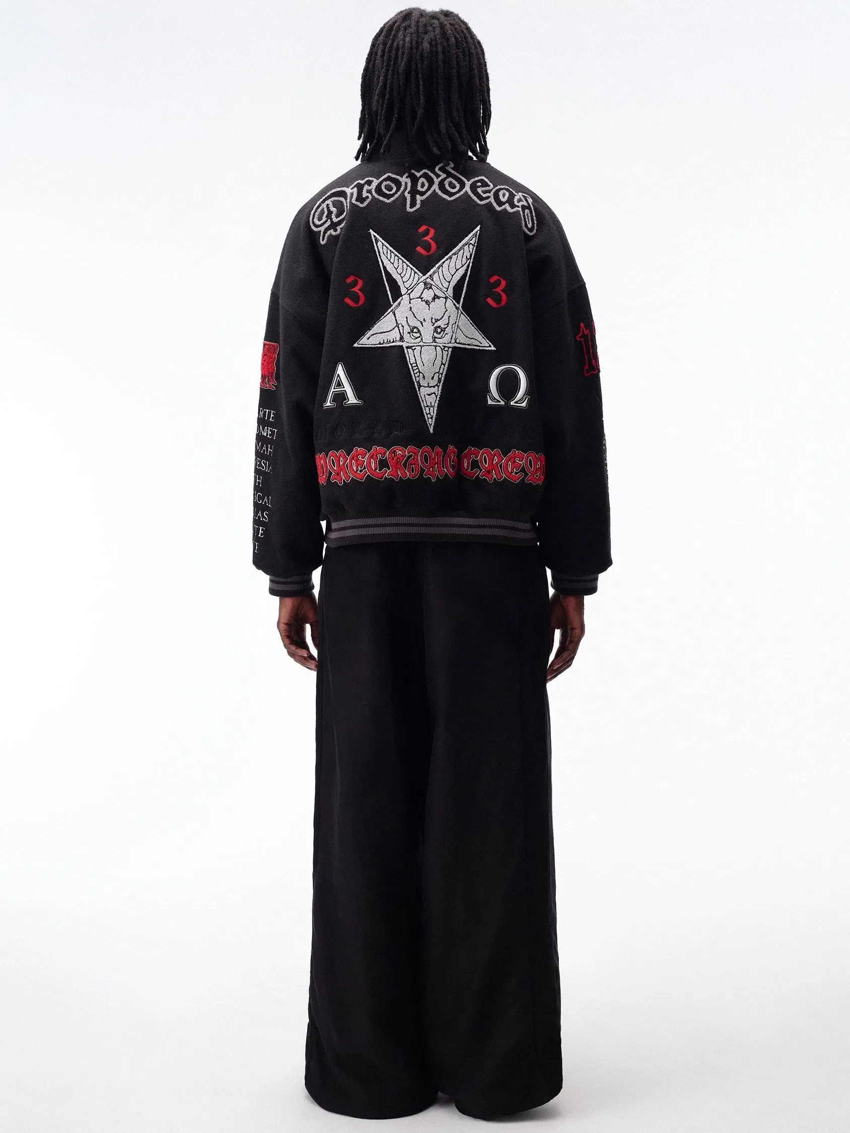 DROP DEAD - MORBID CURIOSITY Breakdown Varsity Jacket
