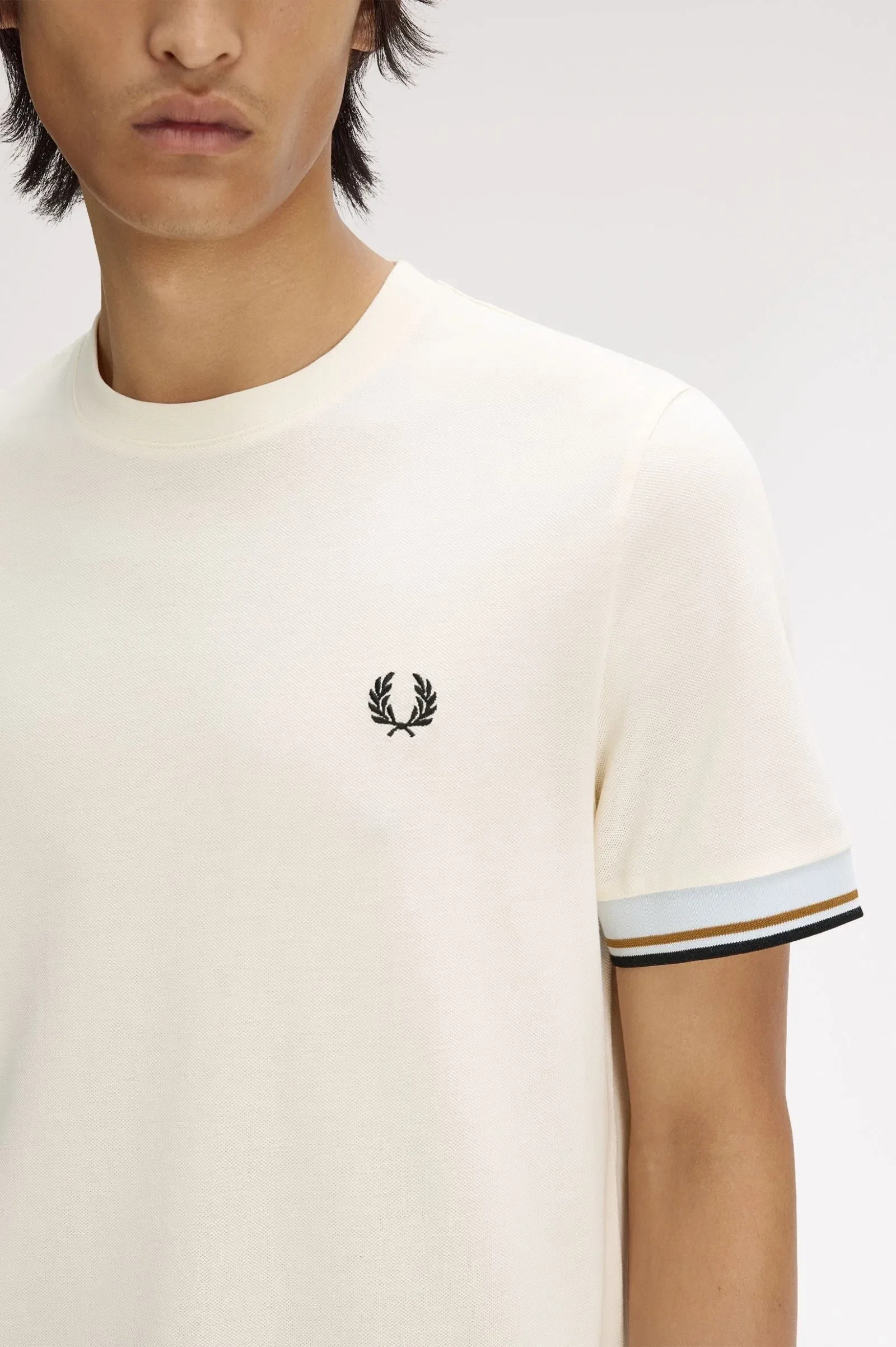 Fred Perry M2396 Twin Tipped Cuff T-Shirt - Ecru