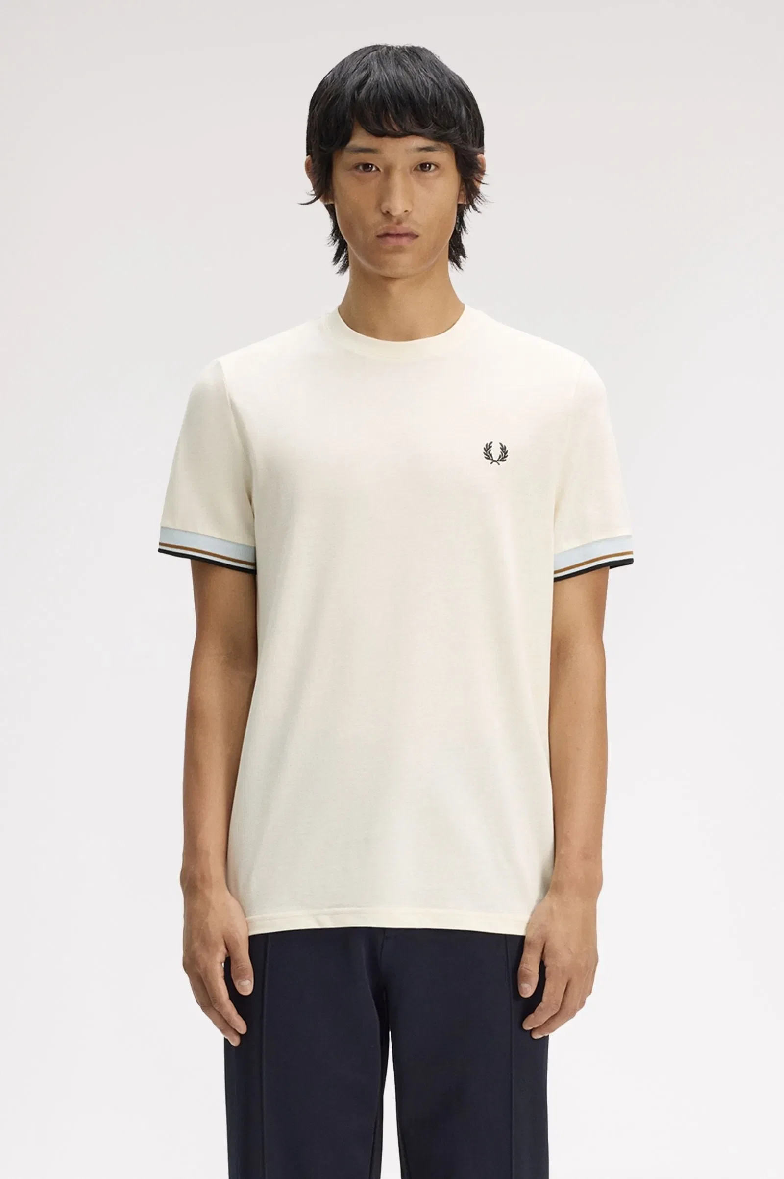 Fred Perry M2396 Twin Tipped Cuff T-Shirt - Ecru