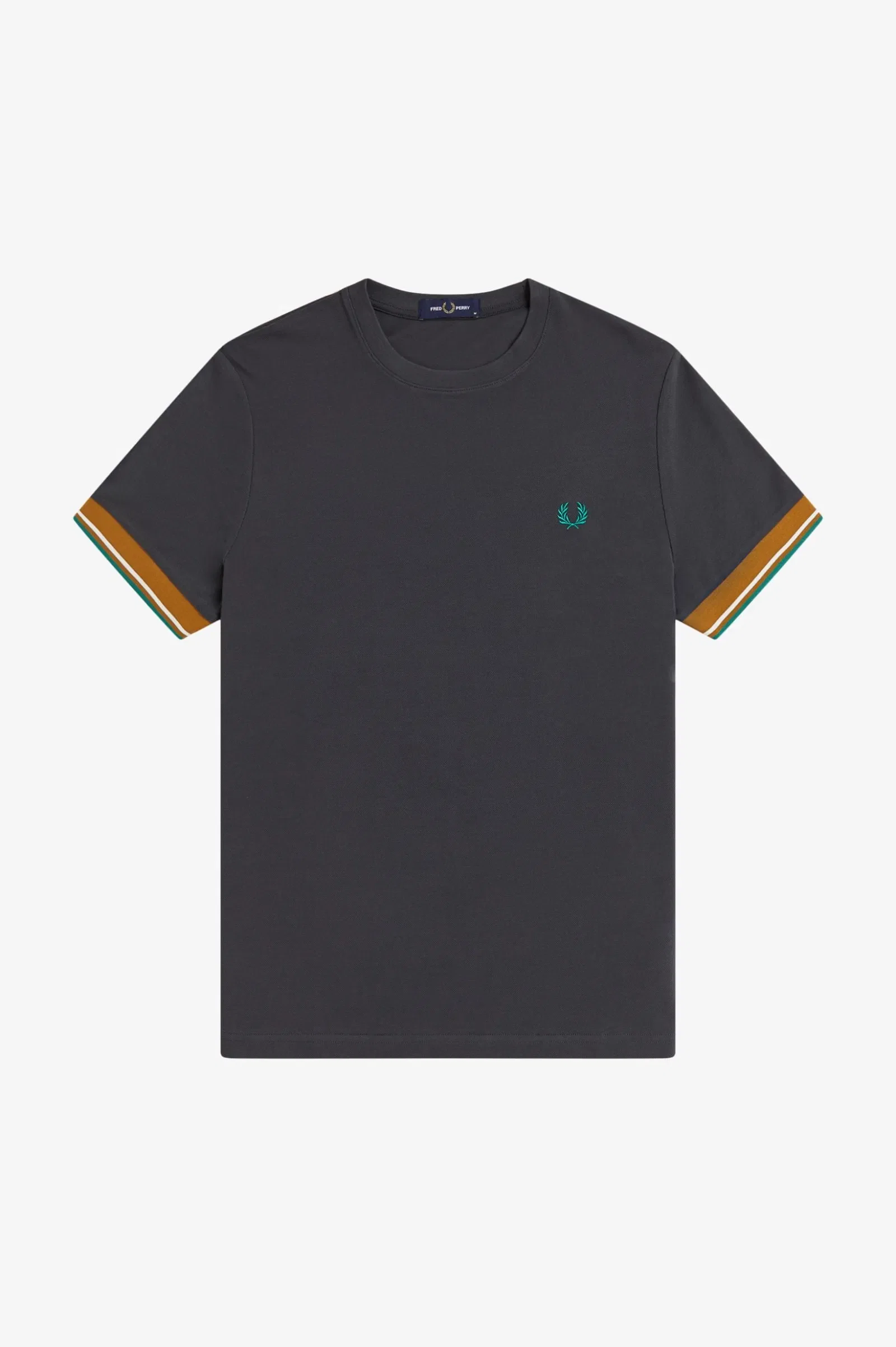 Fred Perry M2396 Twin Tipped Cuff T-Shirt - Anchor Grey