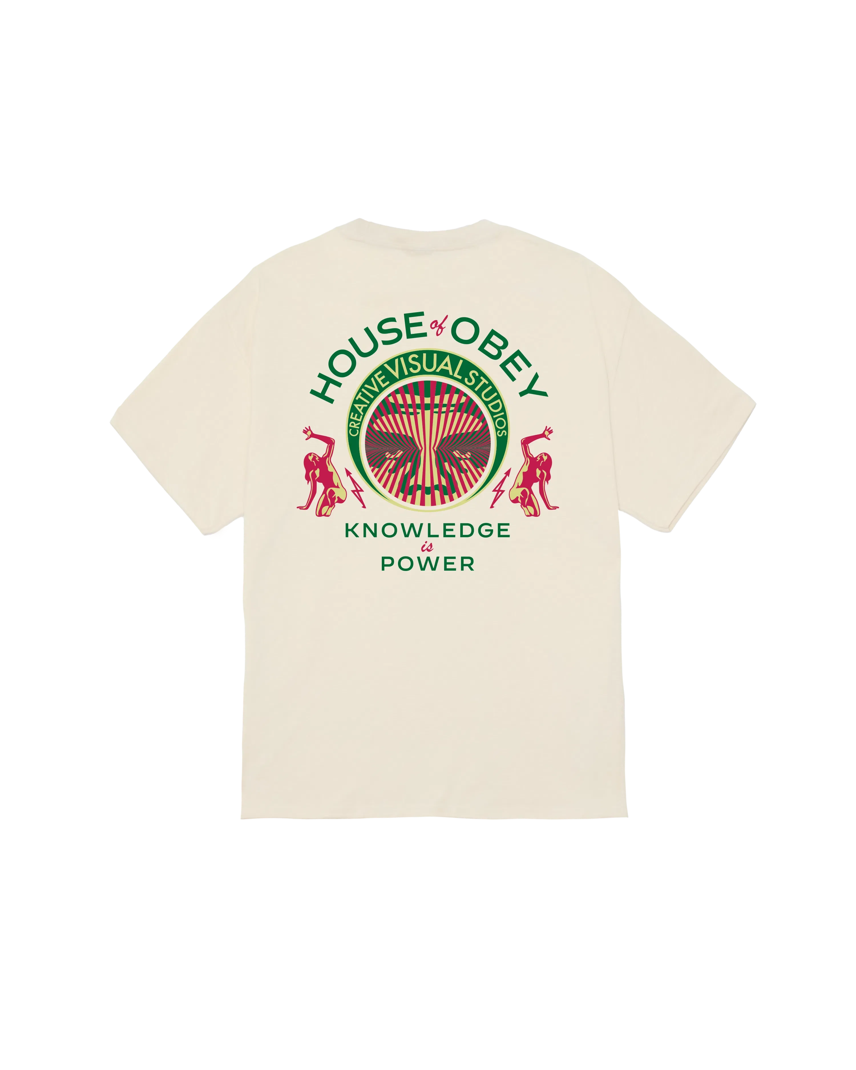 OBEY Knowledge Is Power T-Shirt - Cream