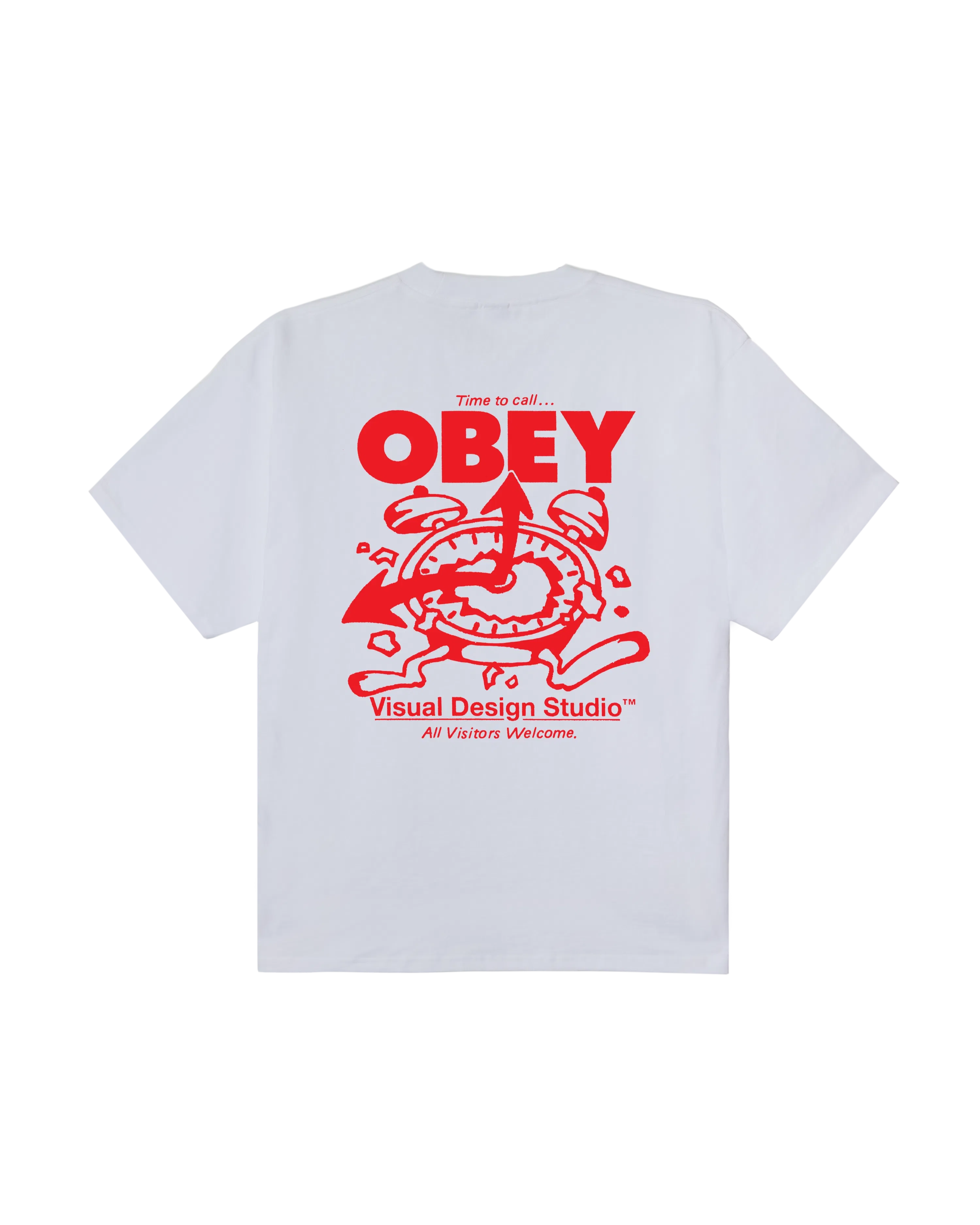 OBEY Time To Call OBEY Heavyweight T-Shirt - White