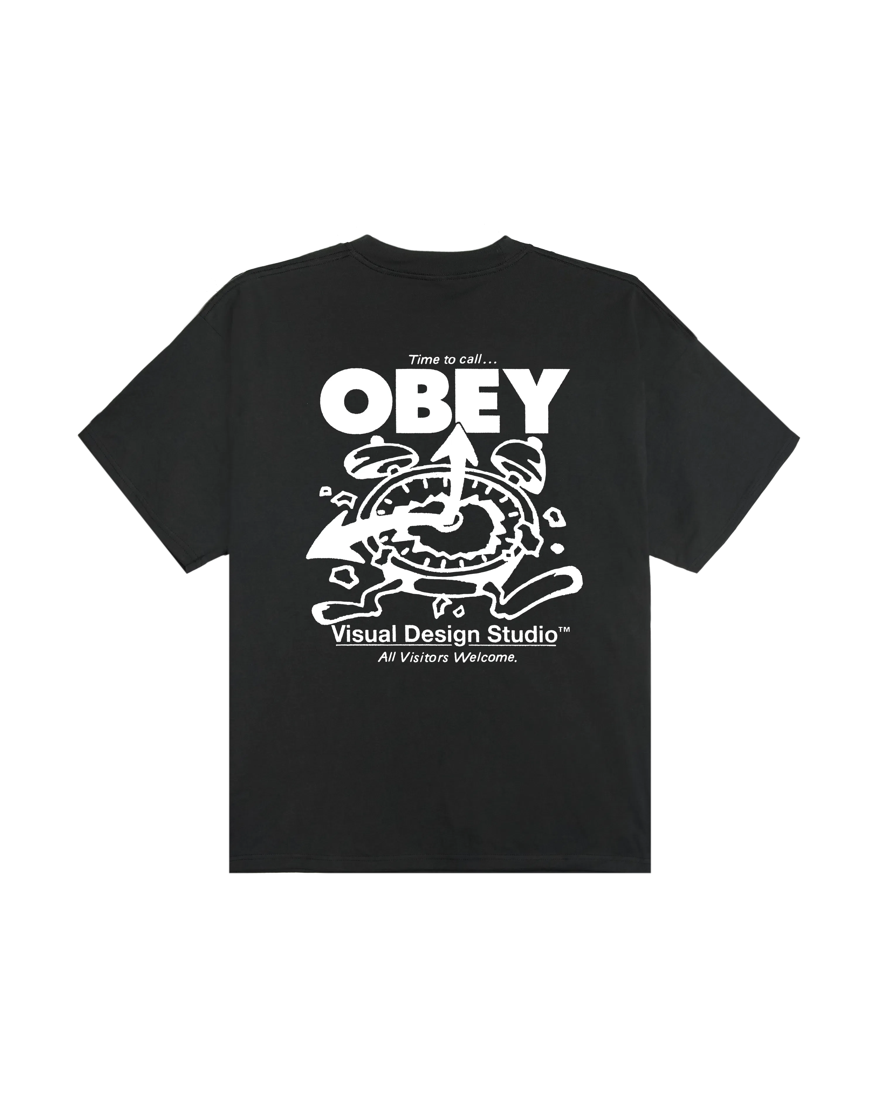 OBEY Time To Call OBEY Heavyweight T-Shirt - Vintage Black